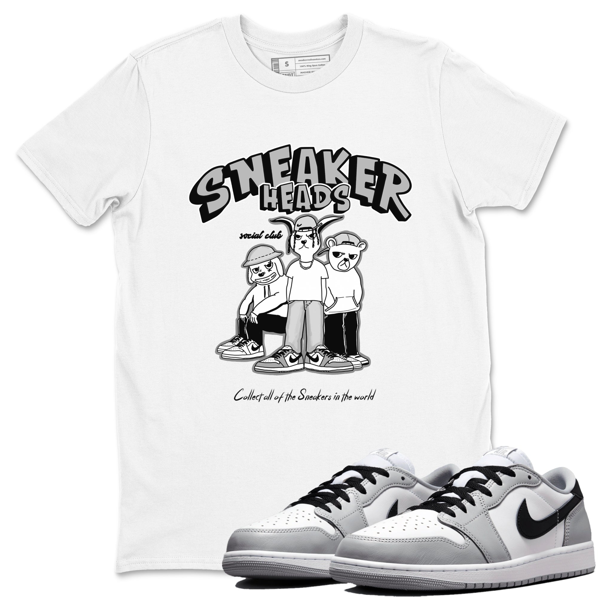 snkmatchs Social Club snkmatch Tees - Air Jordan 1 Wolf Grey