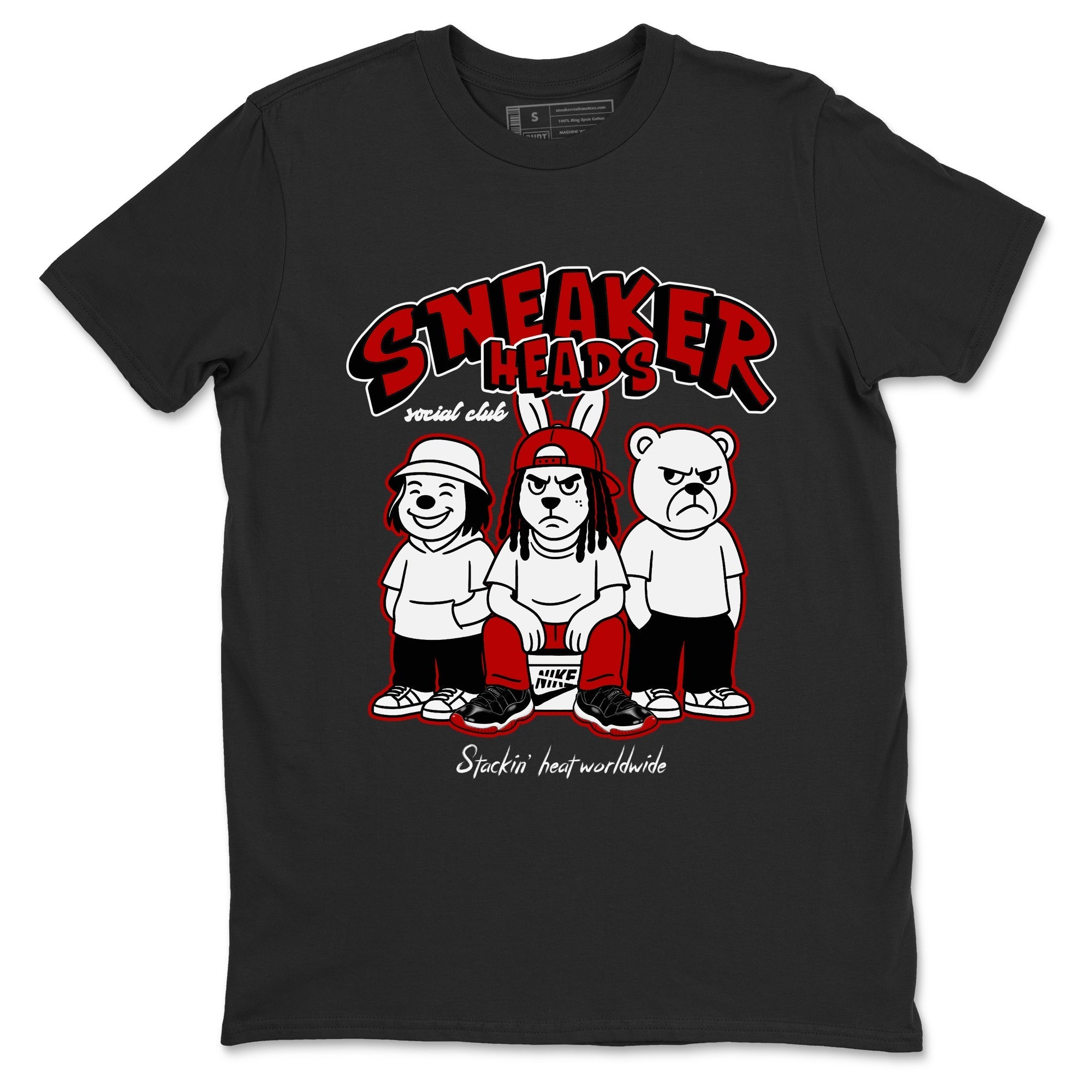 snkmatchs Social Club snkmatch Tees - Air Jordan 11 Bred