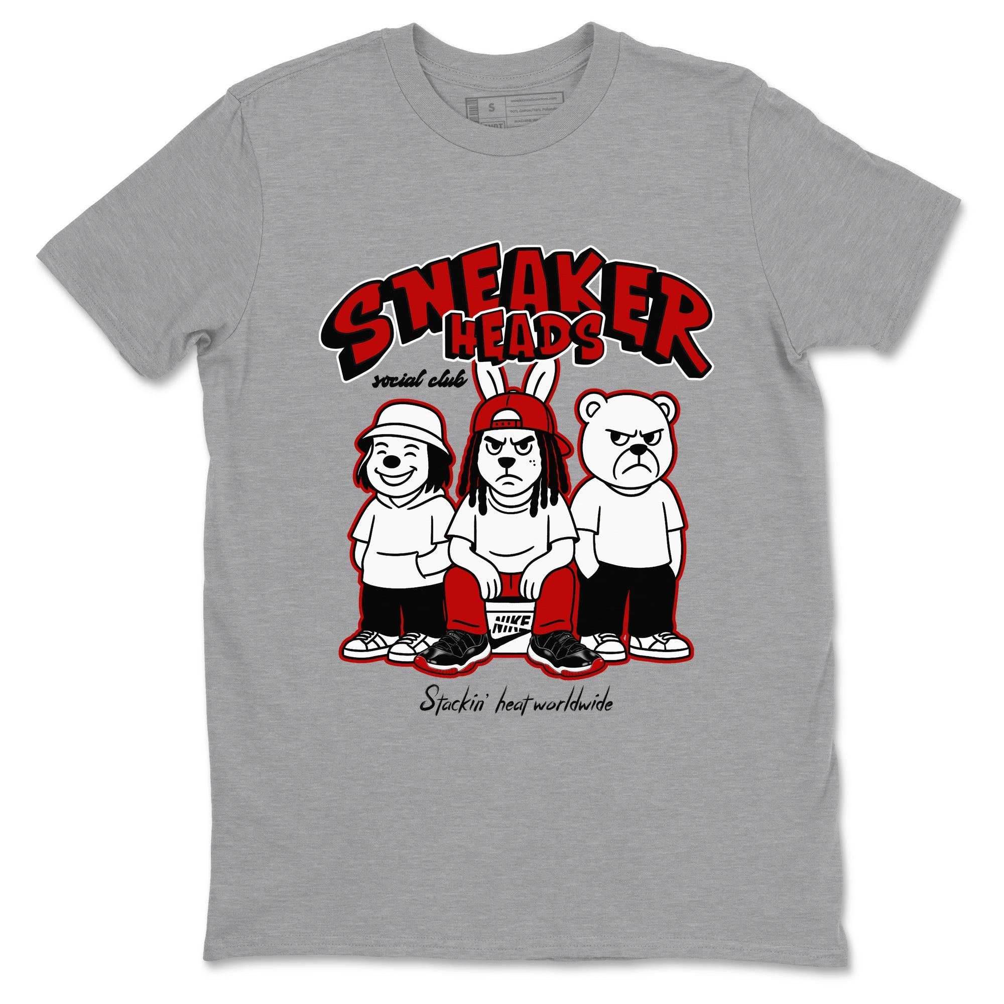 snkmatchs Social Club snkmatch Tees - Air Jordan 11 Bred