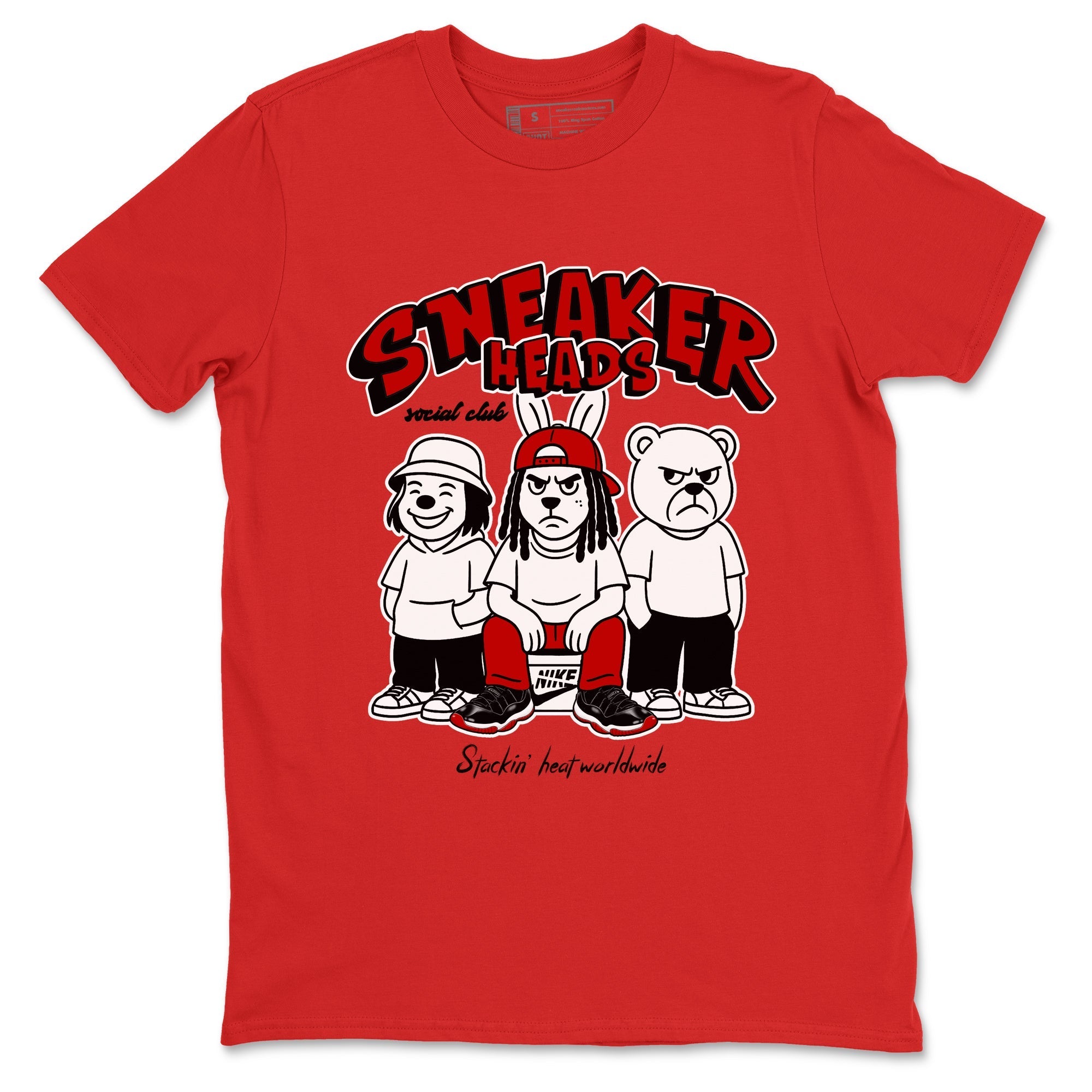 snkmatchs Social Club snkmatch Tees - Air Jordan 11 Bred
