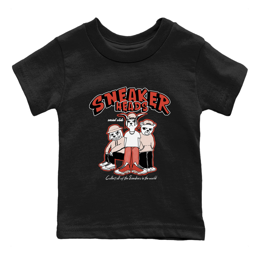 snkmatchs Social Club snkmatch Tees Kids - Air Jordan 13 Dune Red