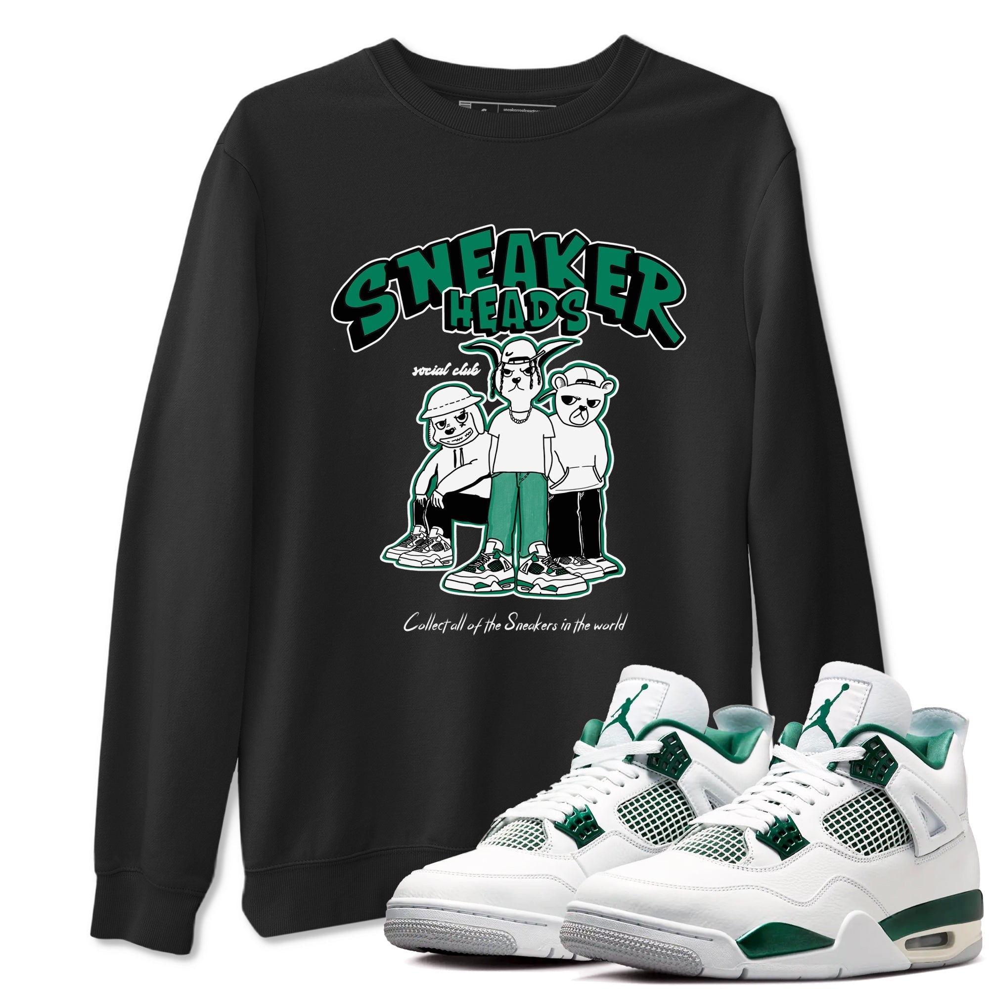 snkmatchs Social Club snkmatch Tees - Air Jordan 4 Oxidized Green