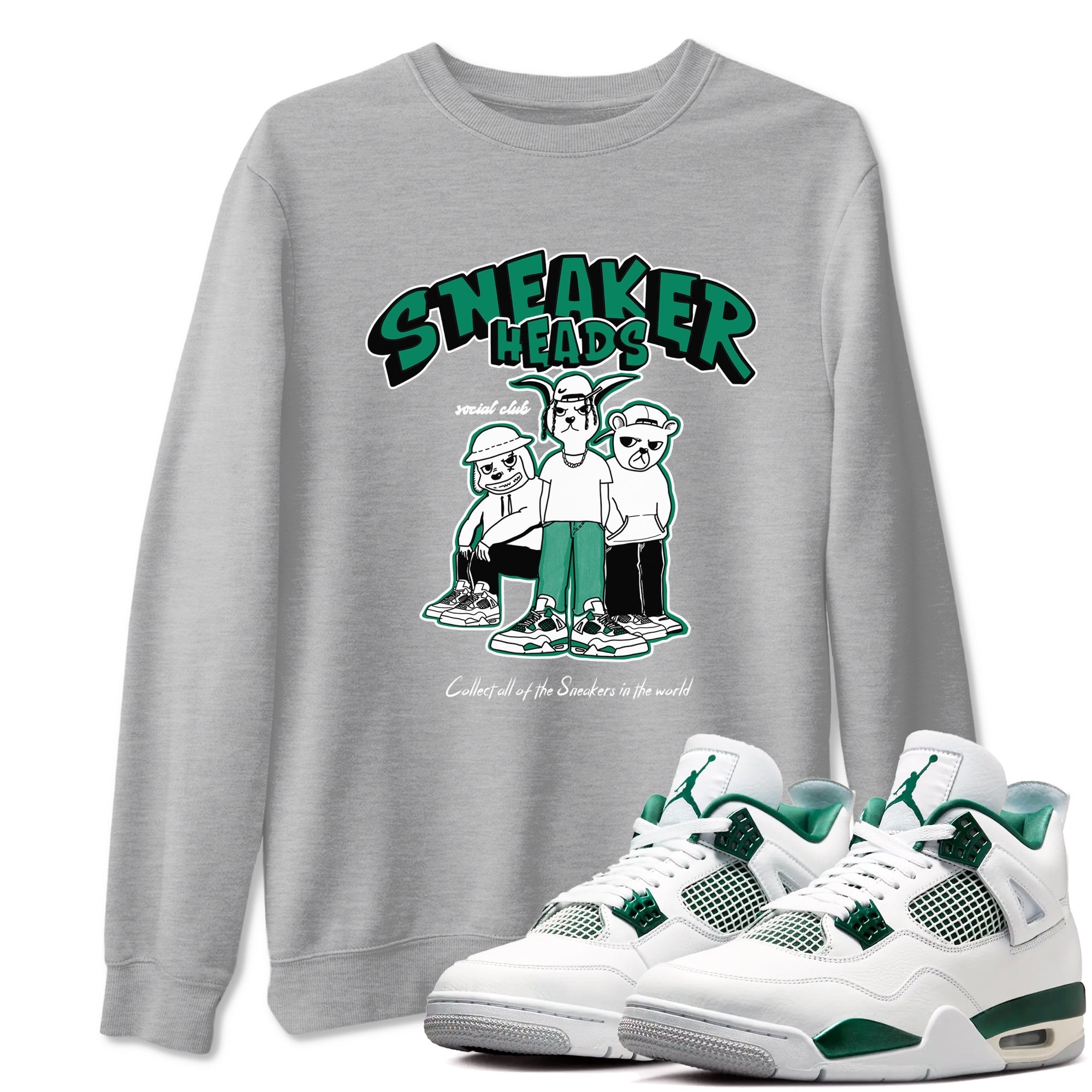 snkmatchs Social Club snkmatch Tees - Air Jordan 4 Oxidized Green