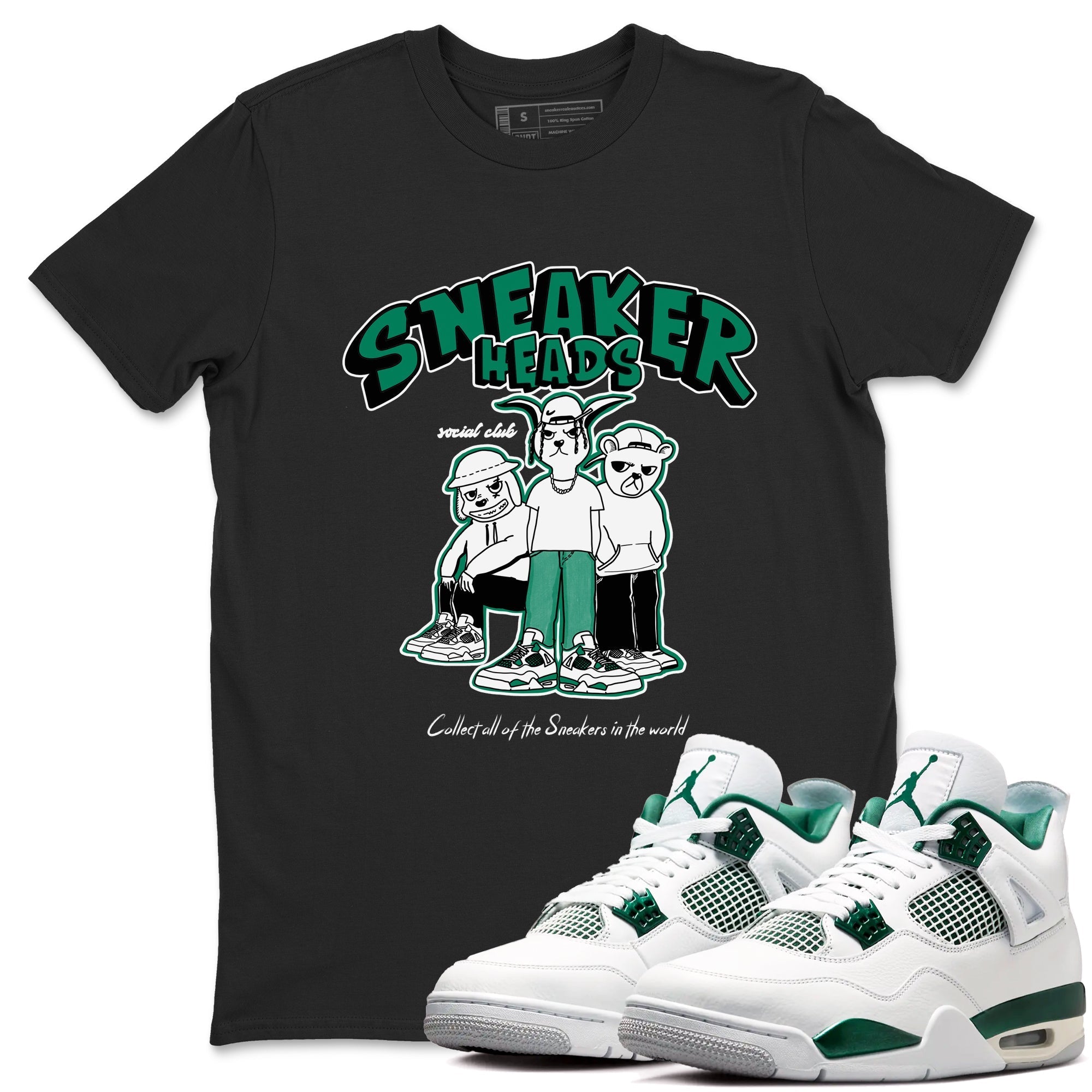 snkmatchs Social Club snkmatch Tees - Air Jordan 4 Oxidized Green