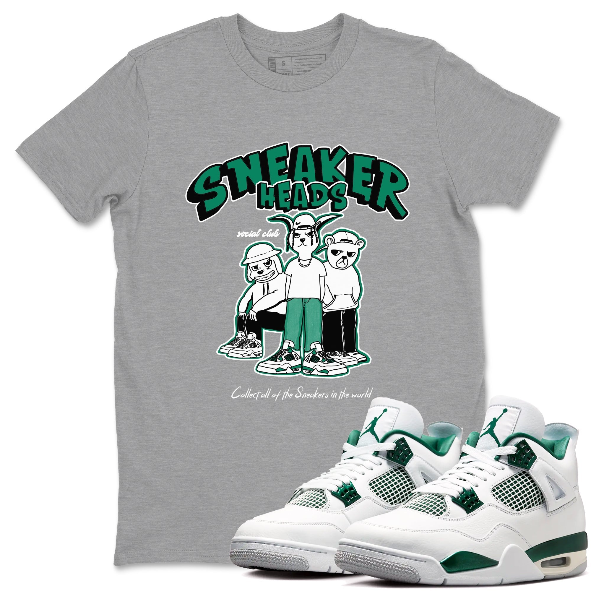 snkmatchs Social Club snkmatch Tees - Air Jordan 4 Oxidized Green