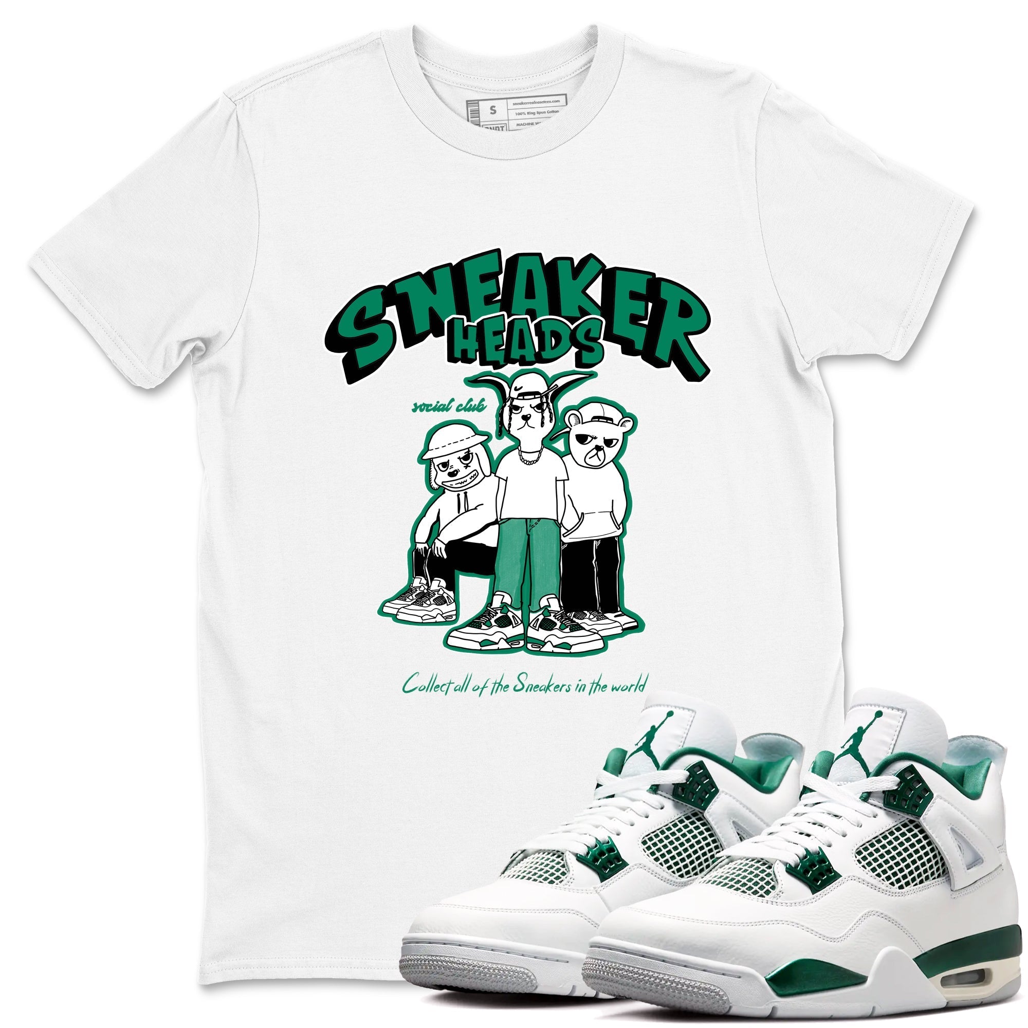 snkmatchs Social Club snkmatch Tees - Air Jordan 4 Oxidized Green
