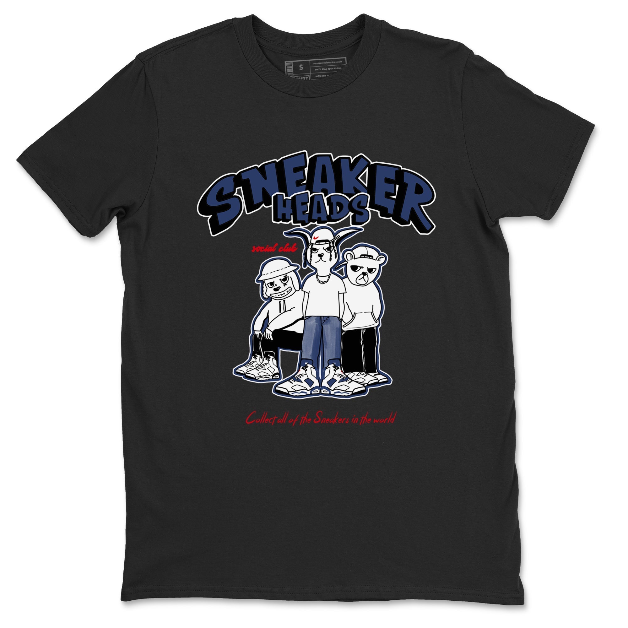 snkmatchs Social Club snkmatch Tees - Air Jordan 6 White And Midnight Navy