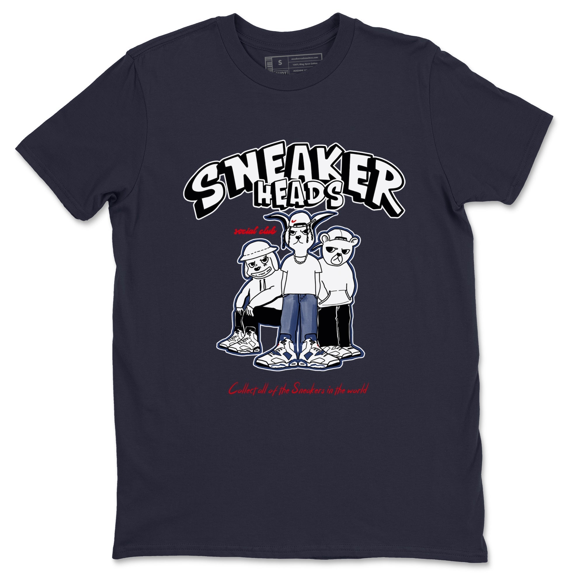 snkmatchs Social Club snkmatch Tees - Air Jordan 6 White And Midnight Navy