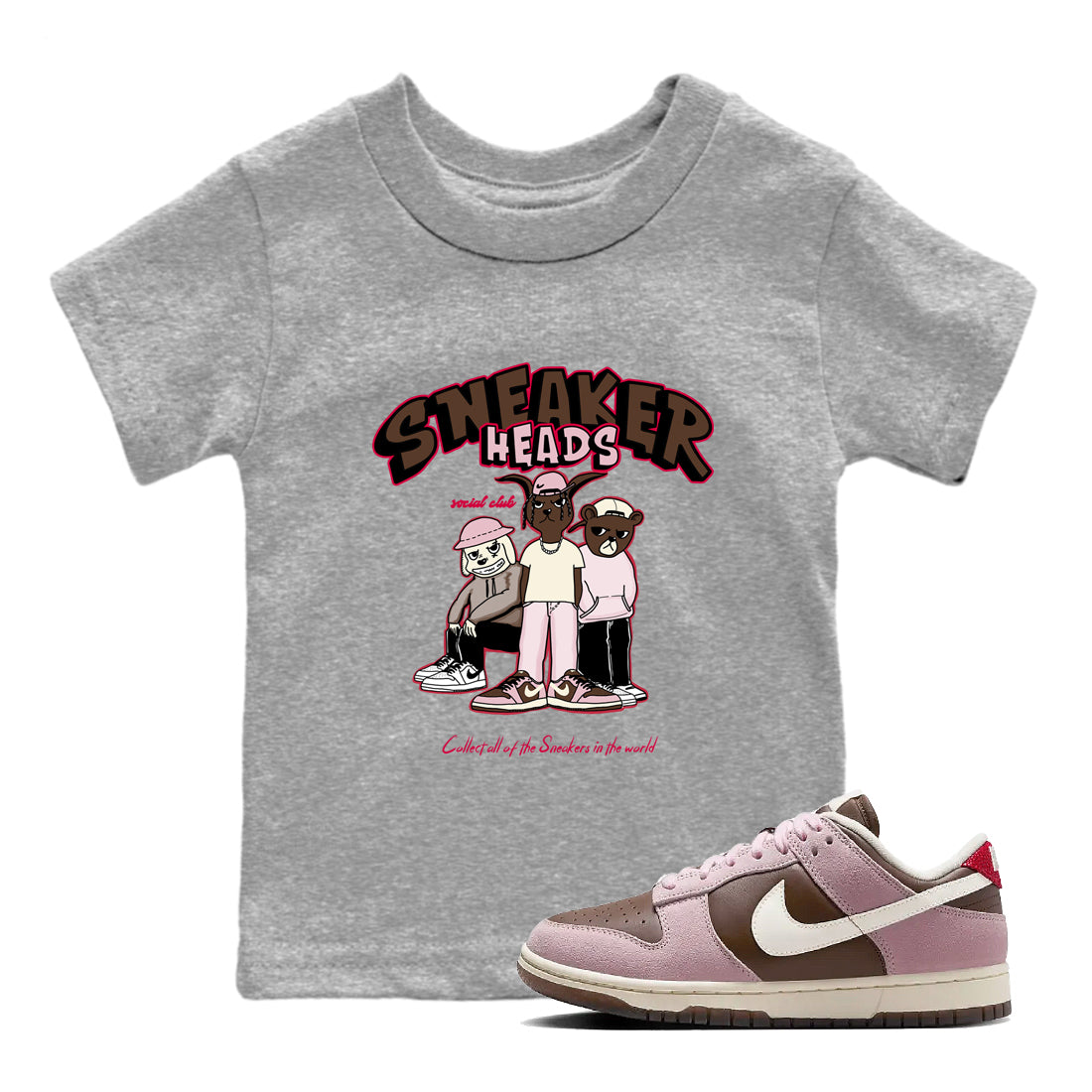 snkmatchs Social Club snkmatch Tees Kids - Dunk Cacao Wow And Pink Foam