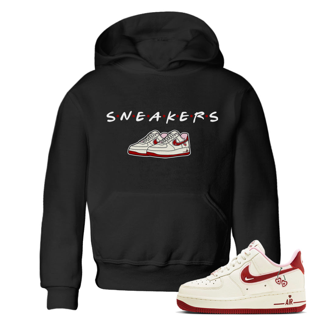 snkmatchs Kids Tops - Air Force 1 Valentines Day
