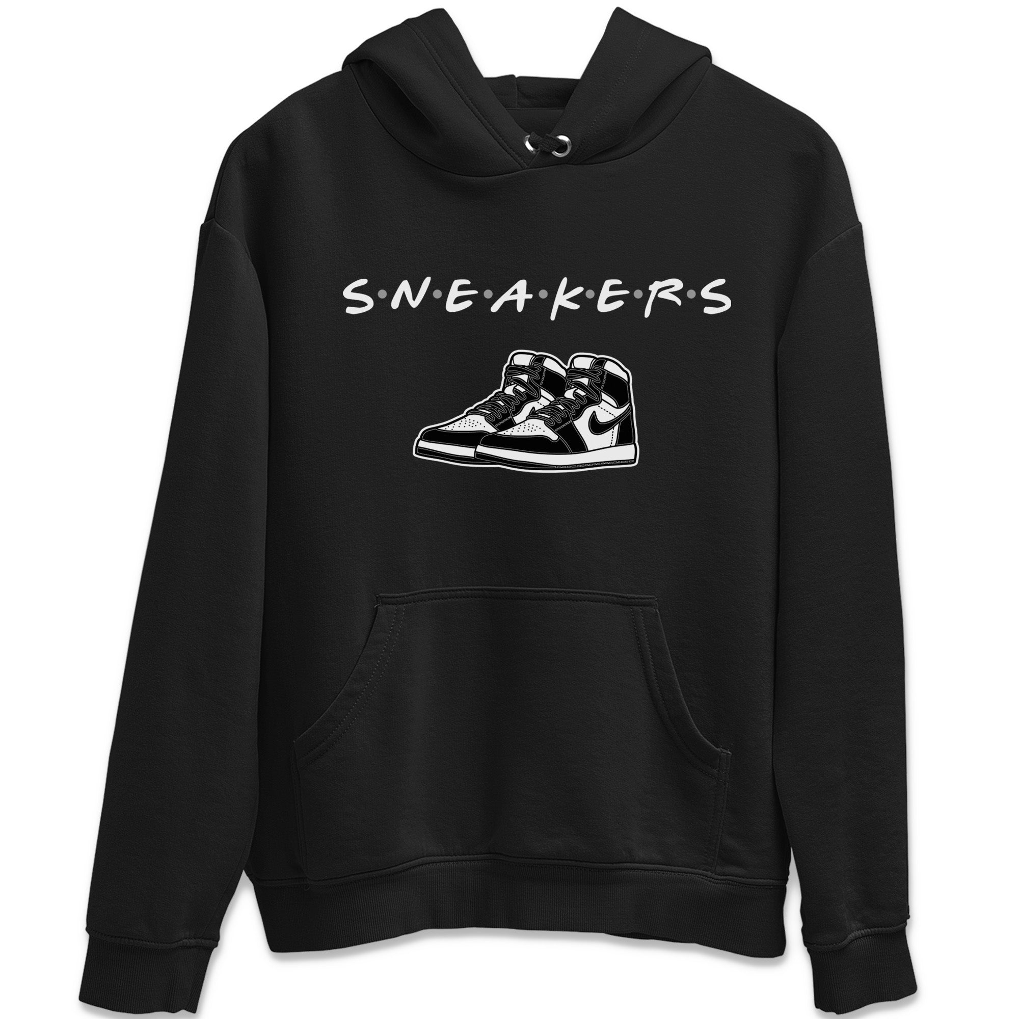 snkmatchs Unisex Tops - Air Jordan 1 Black White