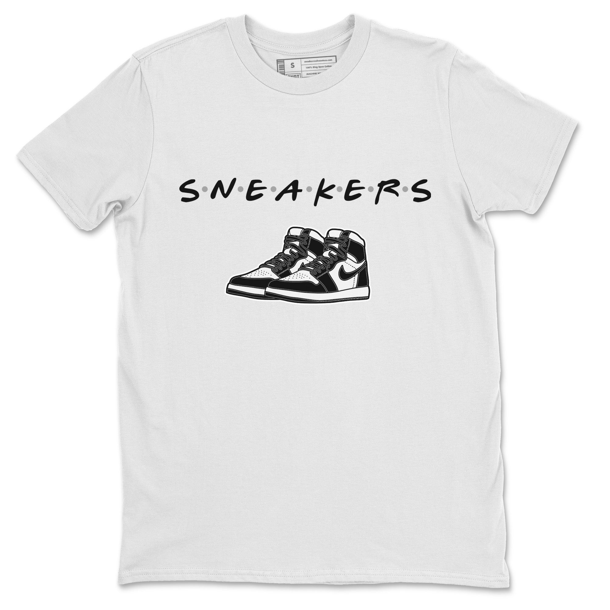 snkmatchs Unisex Tops - Air Jordan 1 Black White