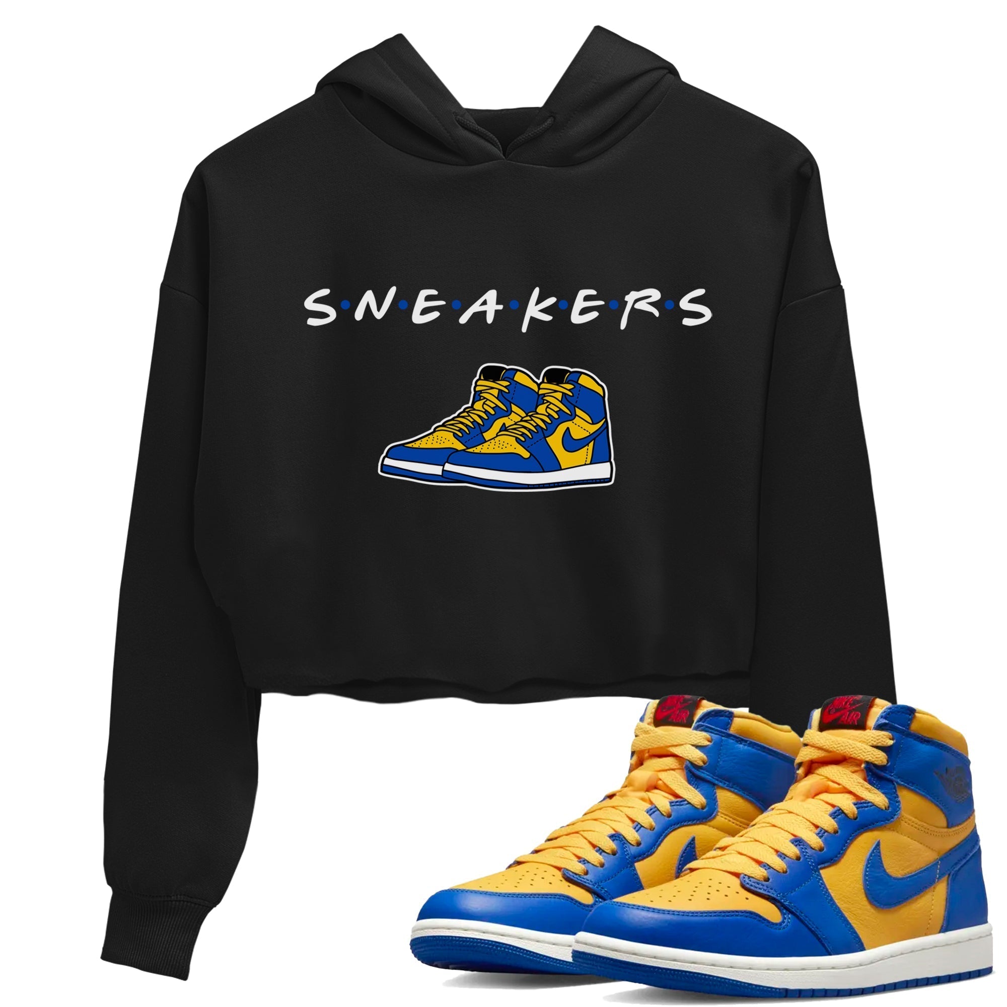 snkmatchs Women's Tops - Air Jordan 1 Game Royal Varsity Maize