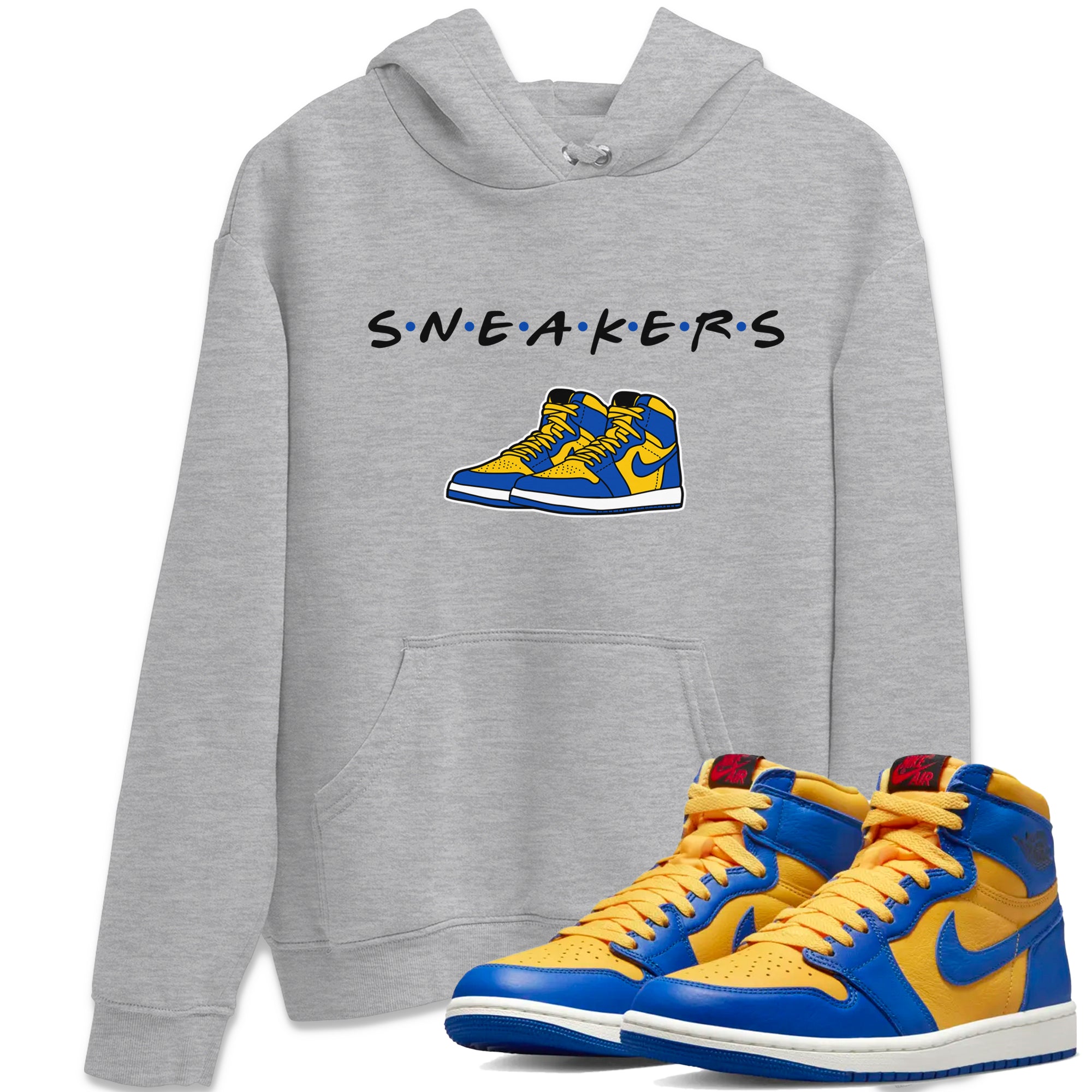 snkmatchs Unisex Tops - Air Jordan 1 Game Royal Varsity Maize