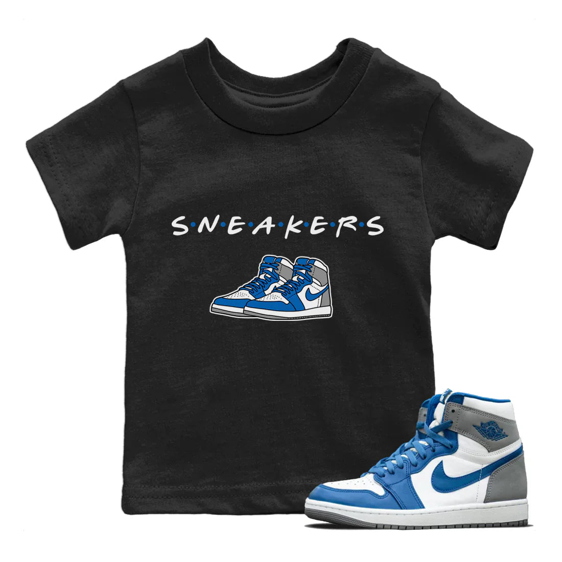 snkmatchs Kids Tops - Air Jordan 1 True Blue