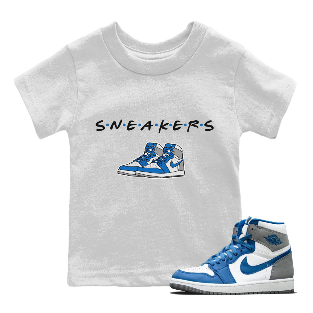 snkmatchs Kids Tops - Air Jordan 1 True Blue
