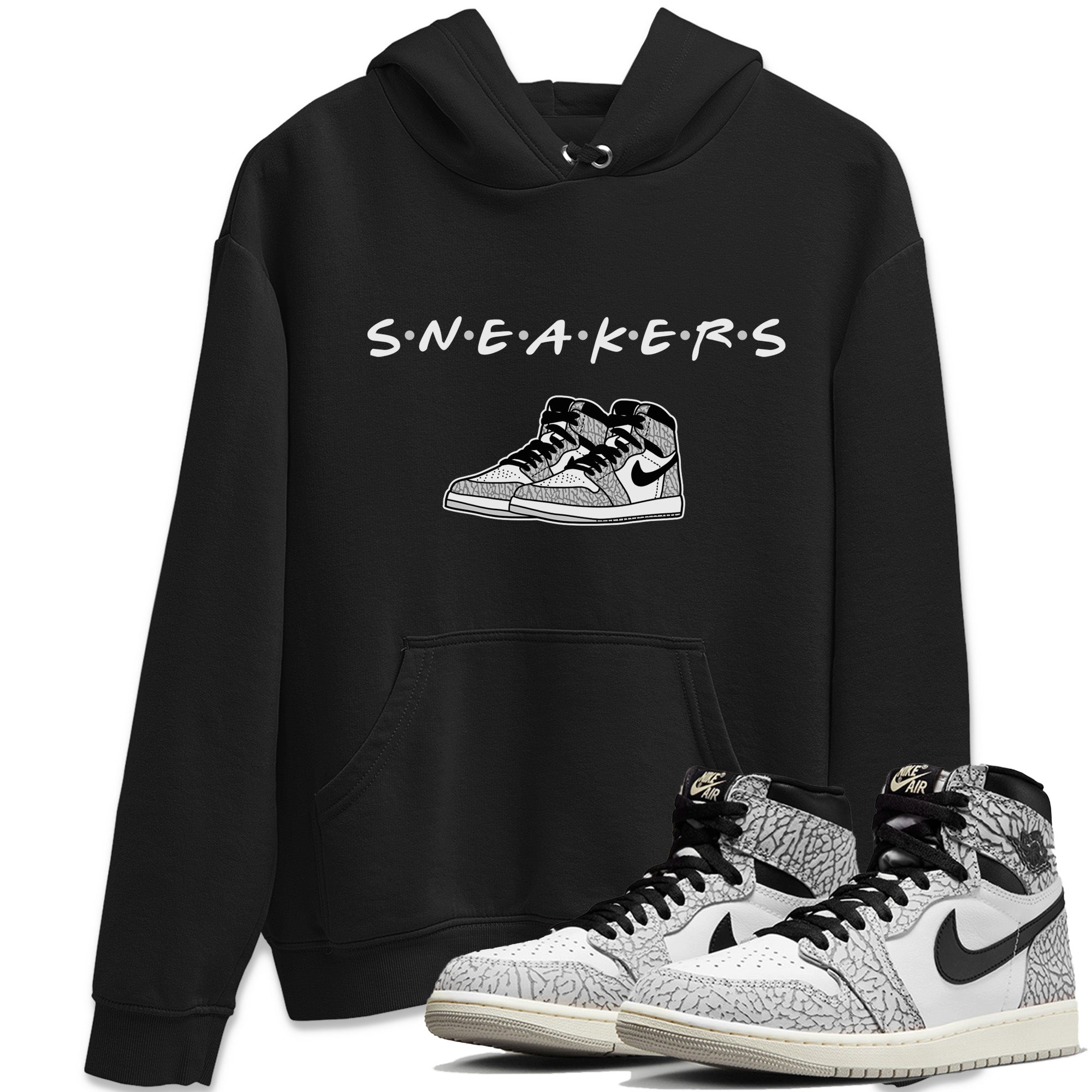 snkmatchs Unisex Tops - Air Jordan 1 White Cement