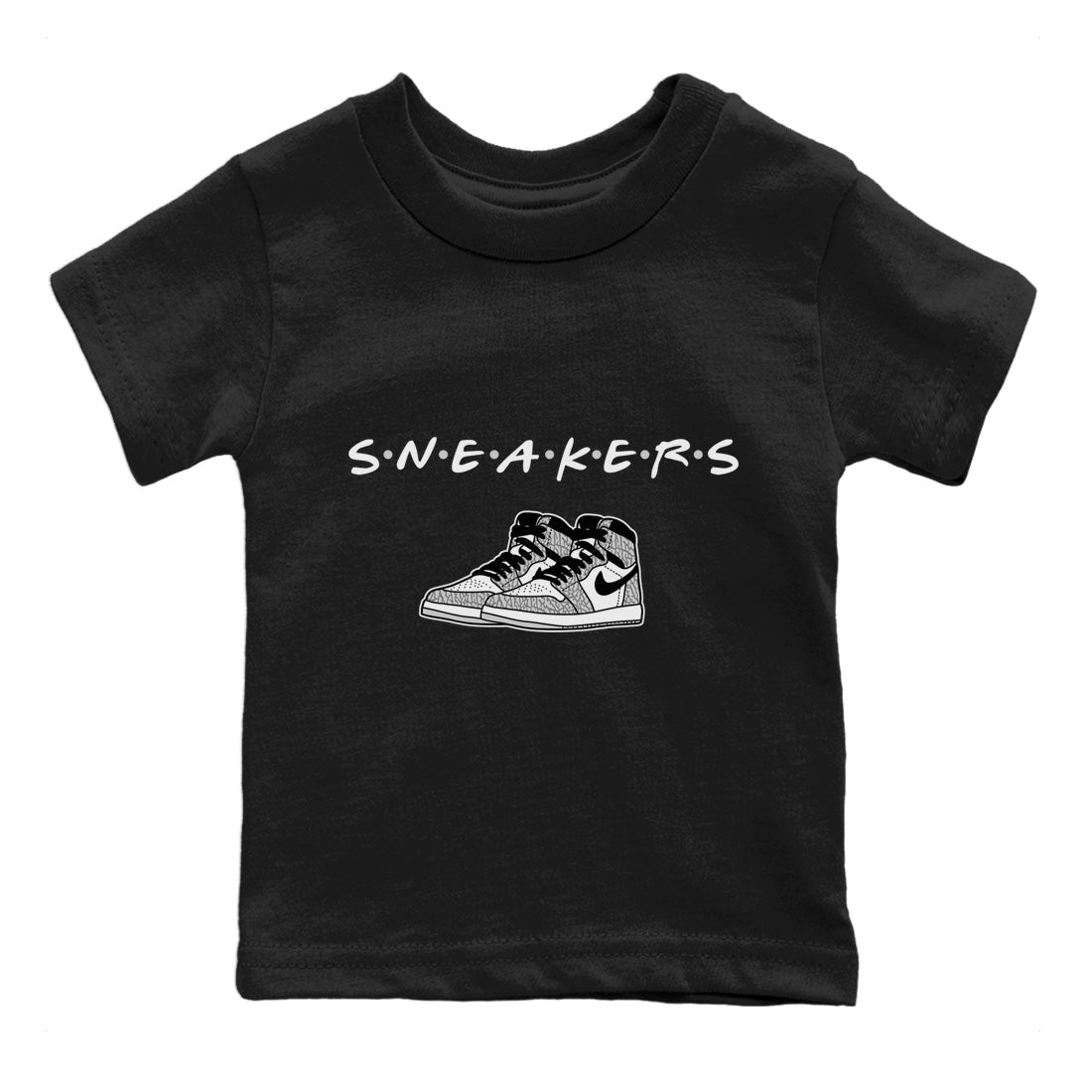 snkmatchs Kids Tops - Air Jordan 1 White Cement