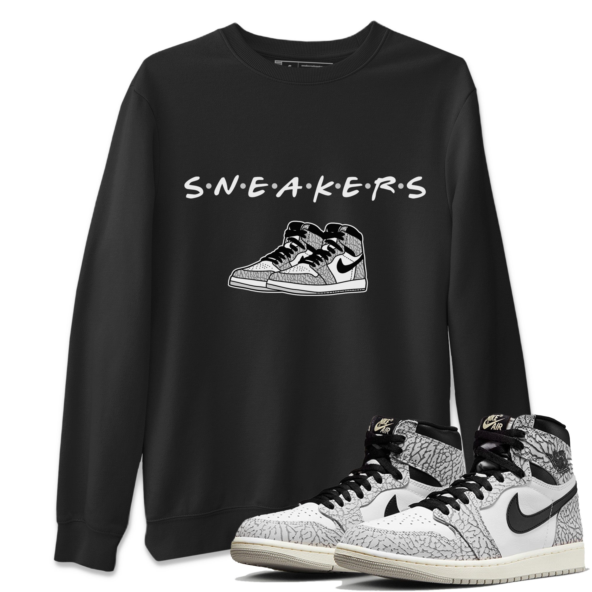 snkmatchs Unisex Tops - Air Jordan 1 White Cement