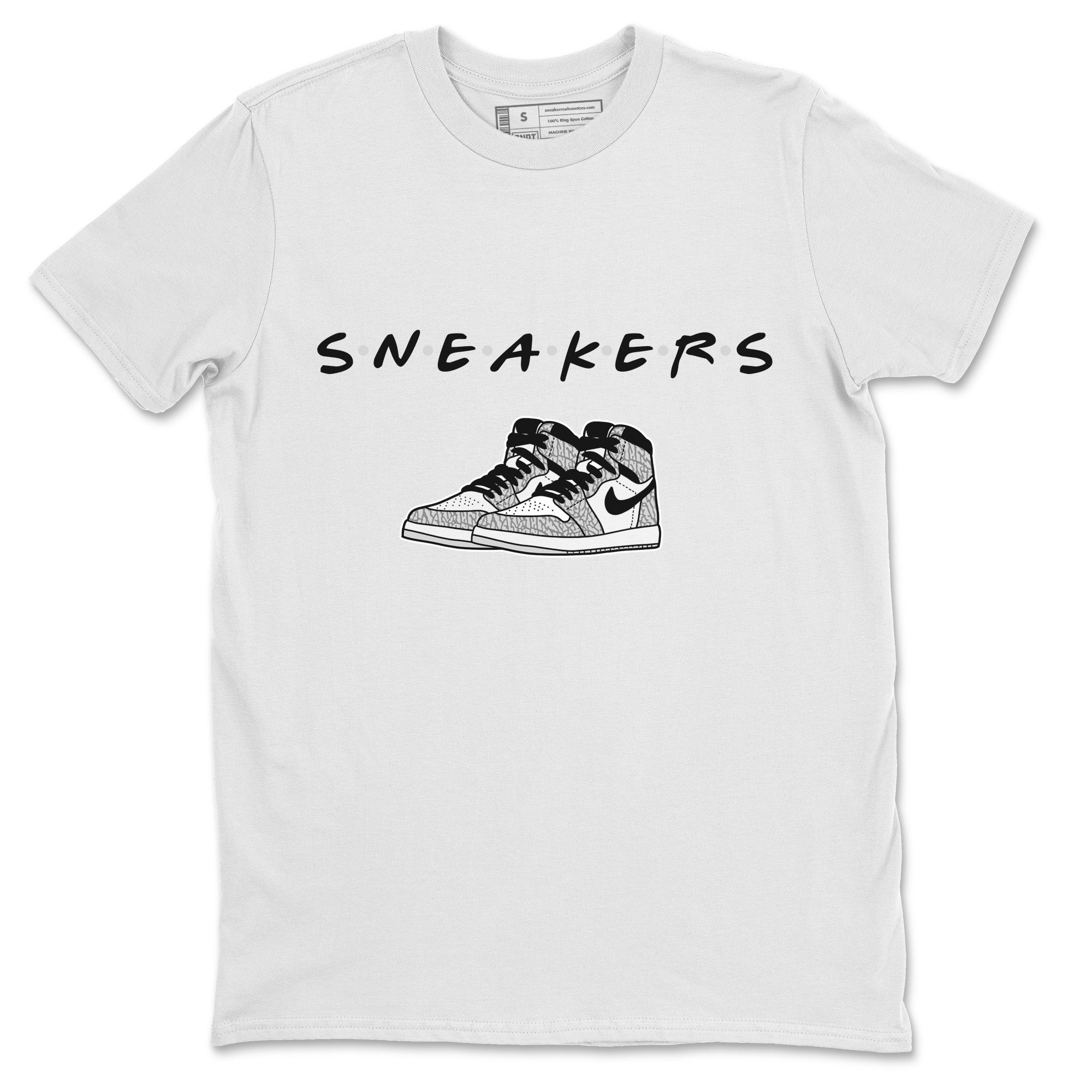 snkmatchs Unisex Tops - Air Jordan 1 White Cement