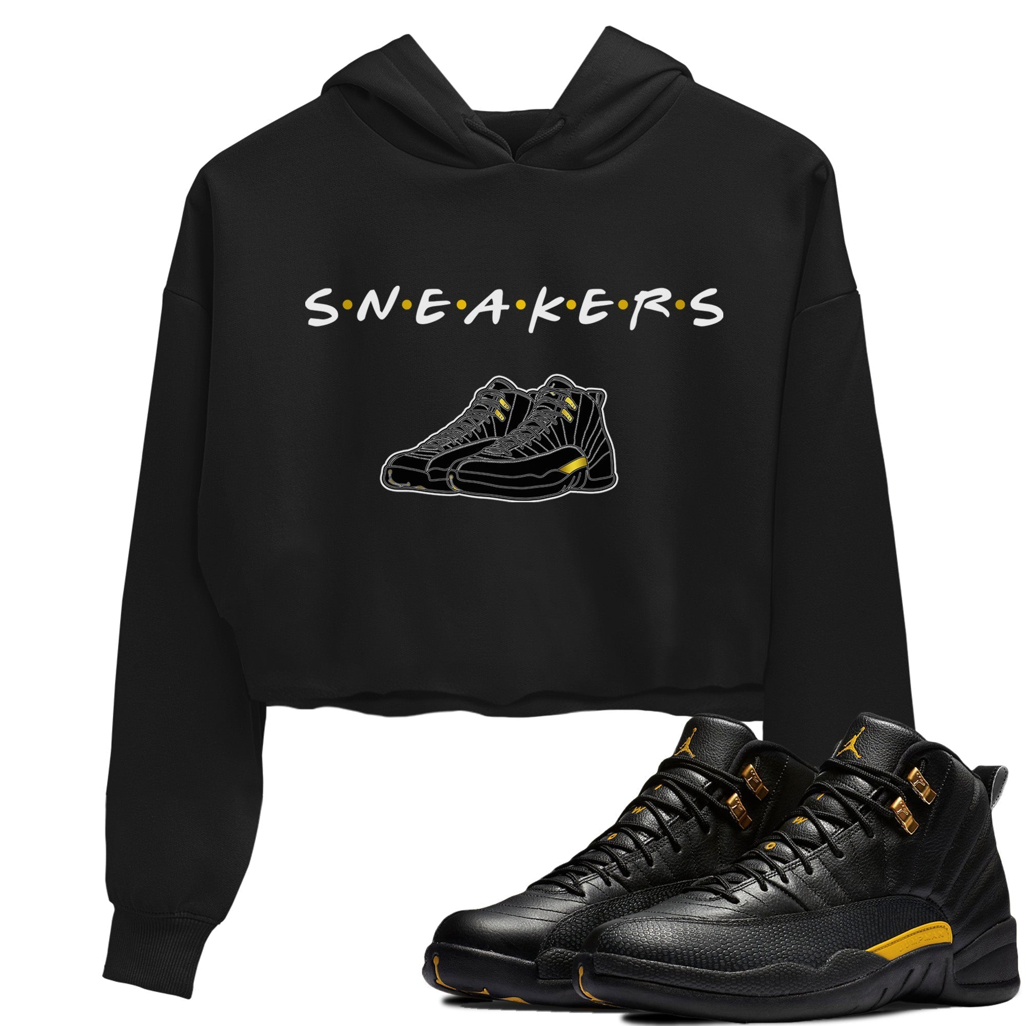 snkmatchs Women's Tops - Air Jordan 12 Black Taxi