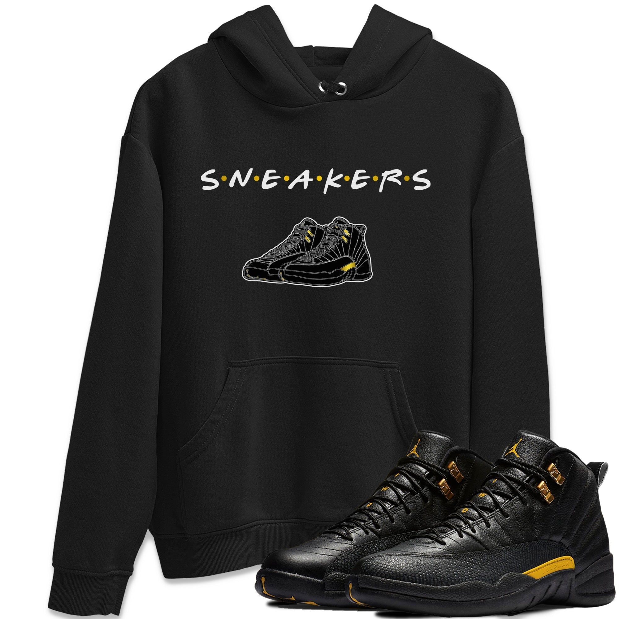 snkmatchs Unisex Tops - Air Jordan 12 Black Taxi
