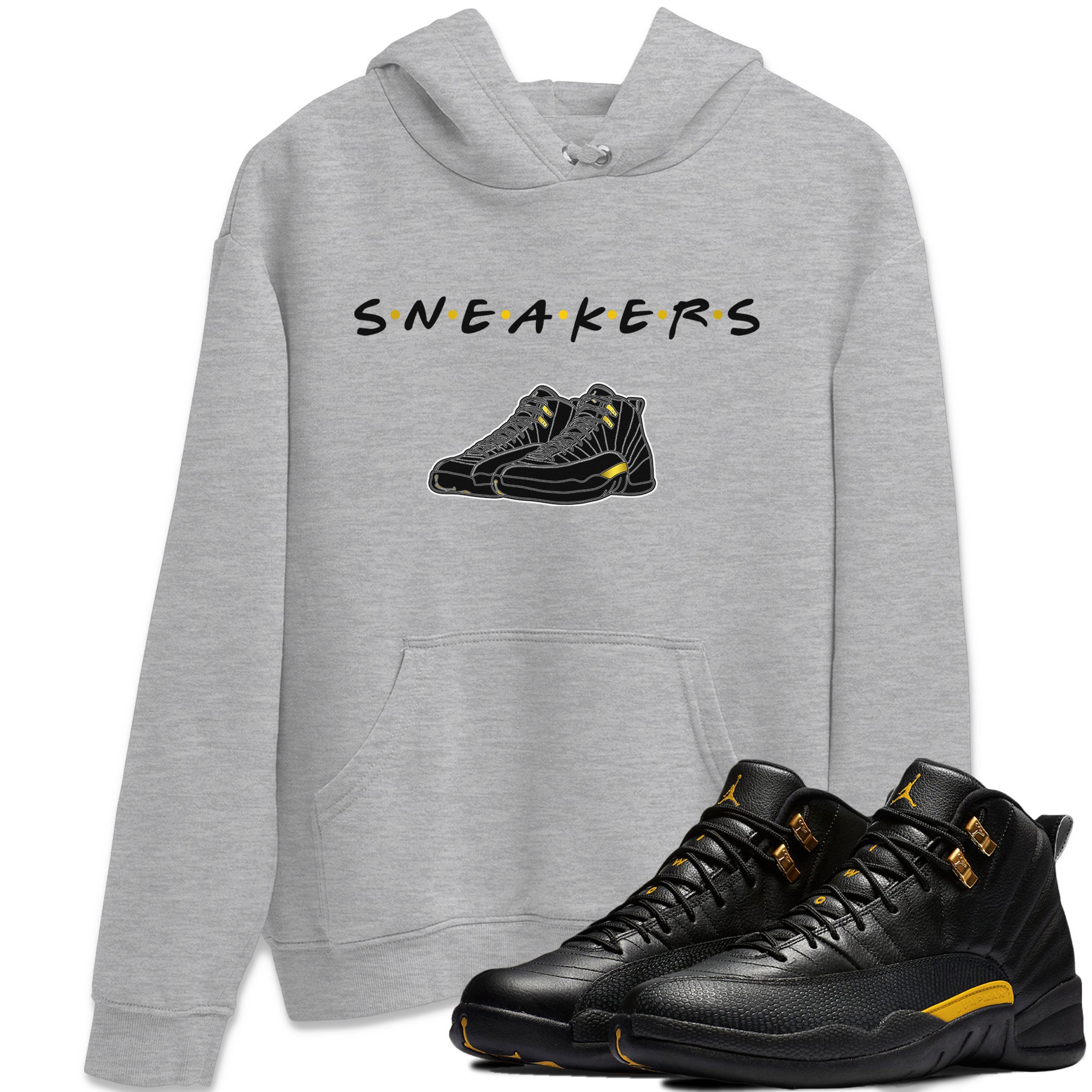 snkmatchs Unisex Tops - Air Jordan 12 Black Taxi
