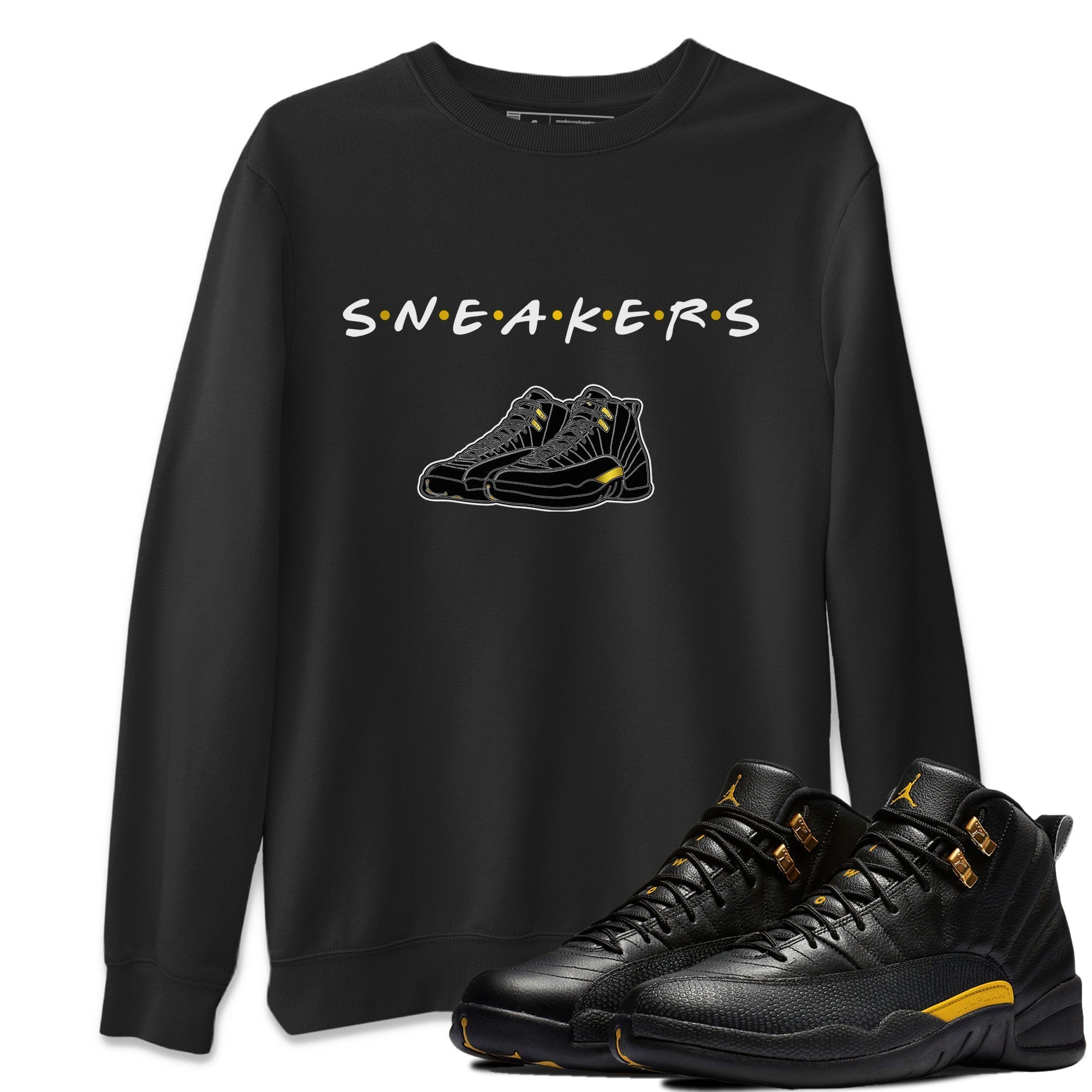 snkmatchs Unisex Tops - Air Jordan 12 Black Taxi