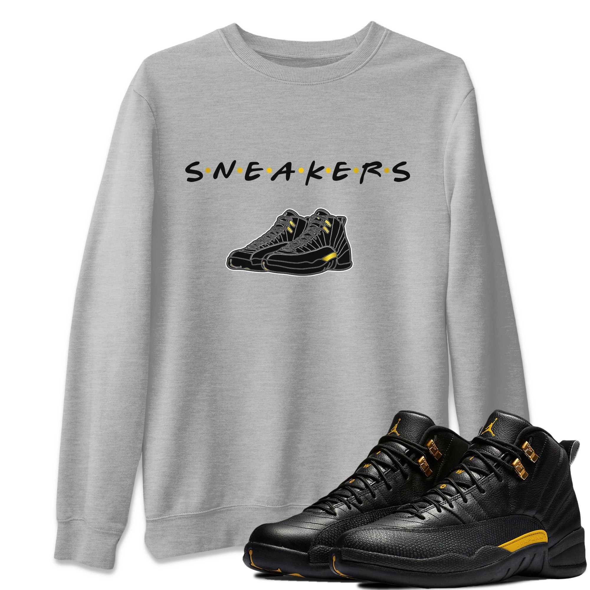 snkmatchs Unisex Tops - Air Jordan 12 Black Taxi