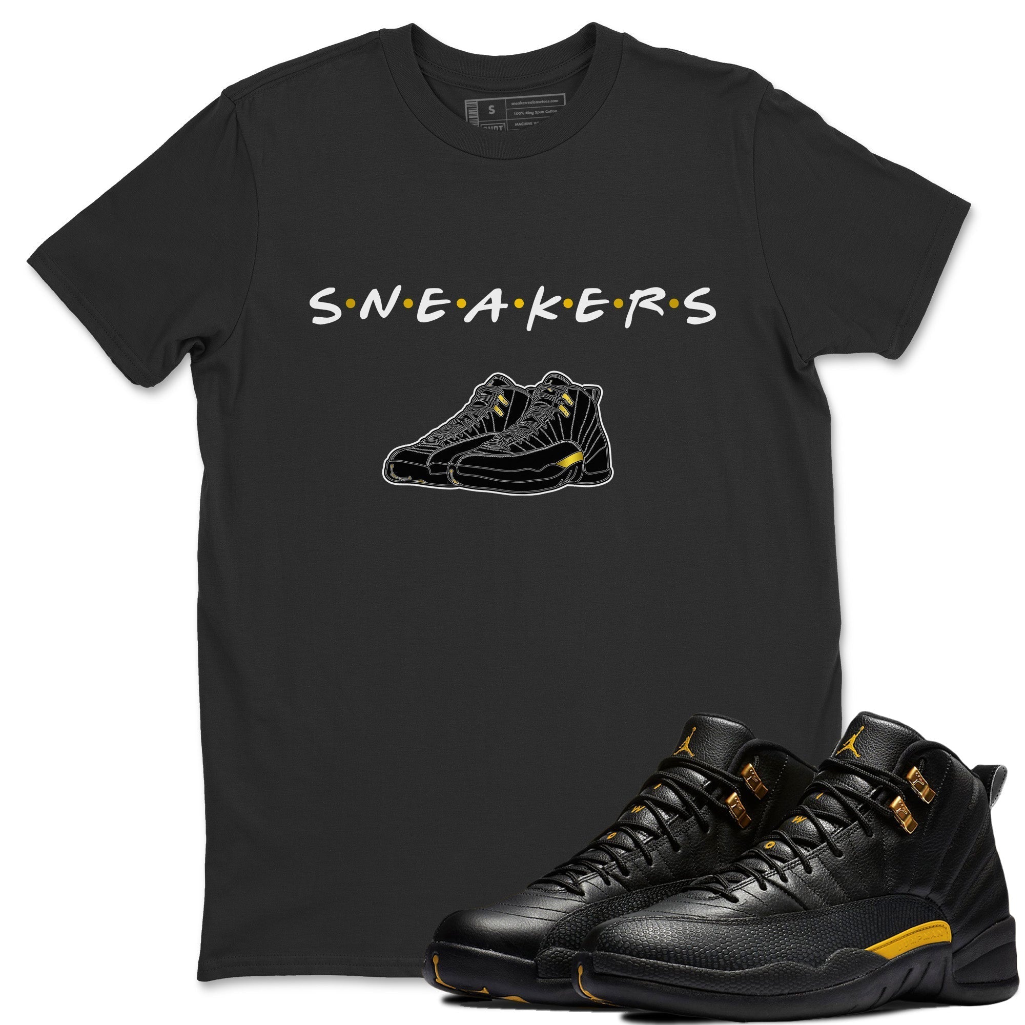 snkmatchs Unisex Tops - Air Jordan 12 Black Taxi