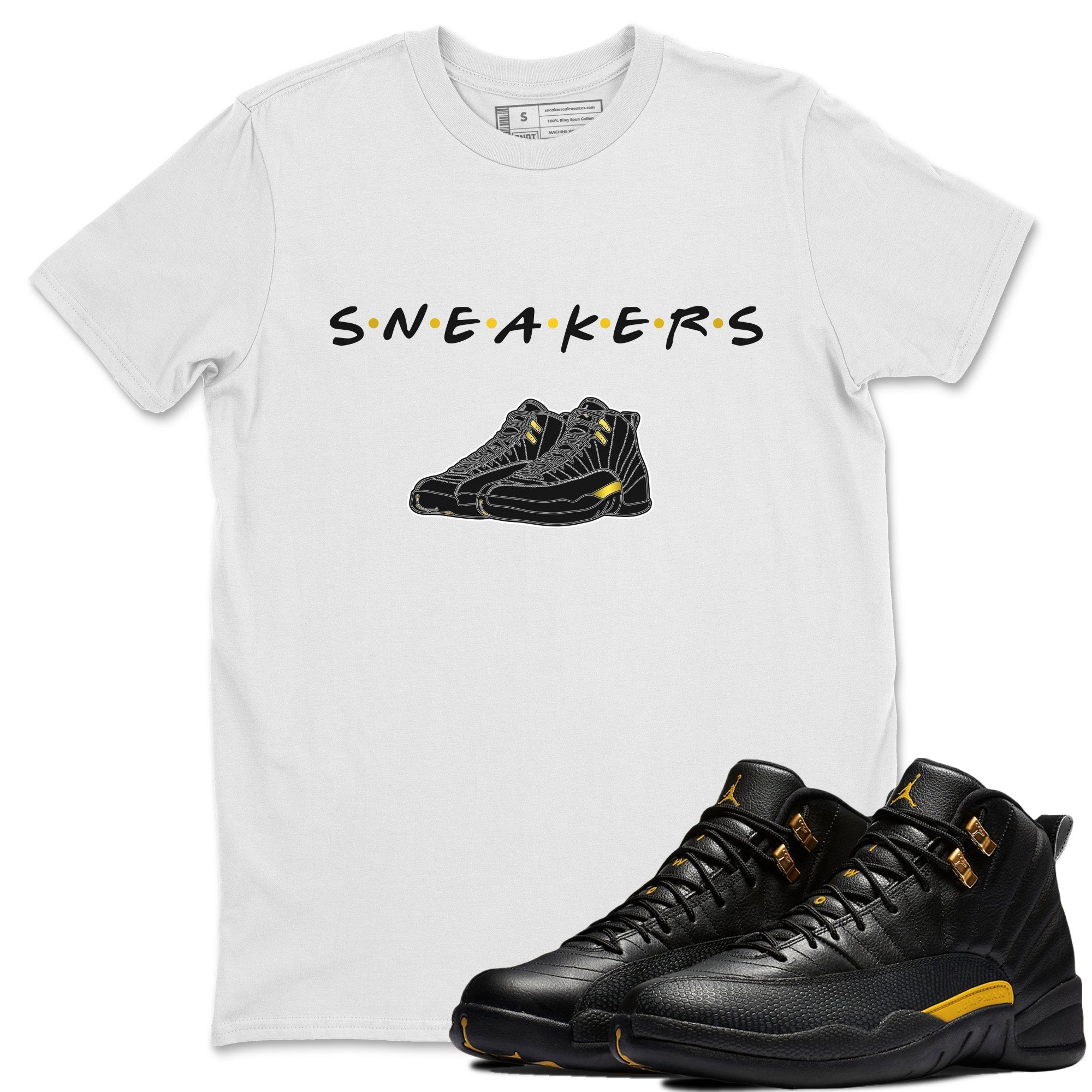 snkmatchs Unisex Tops - Air Jordan 12 Black Taxi