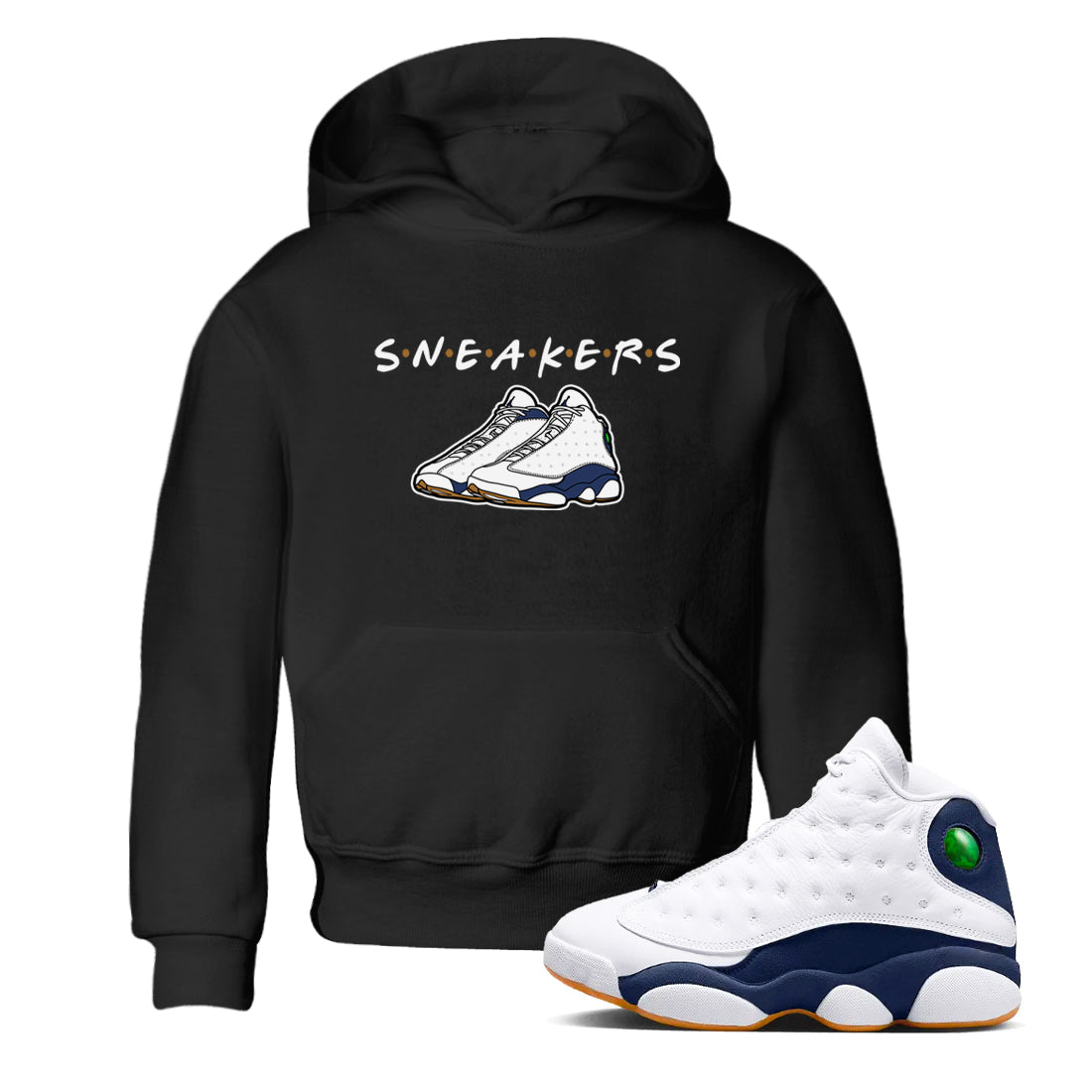snkmatchs snkmatch Tees Kids - Air Jordan 13 Midnight Navy