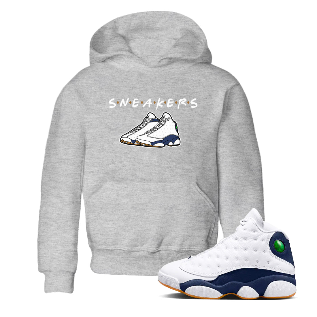 snkmatchs snkmatch Tees Kids - Air Jordan 13 Midnight Navy