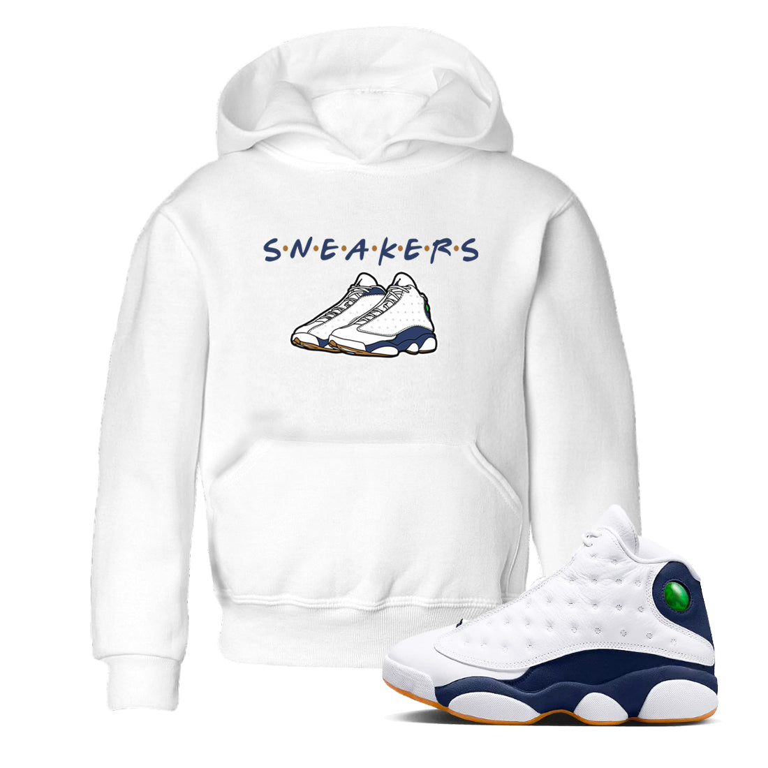 snkmatchs snkmatch Tees Kids - Air Jordan 13 Midnight Navy