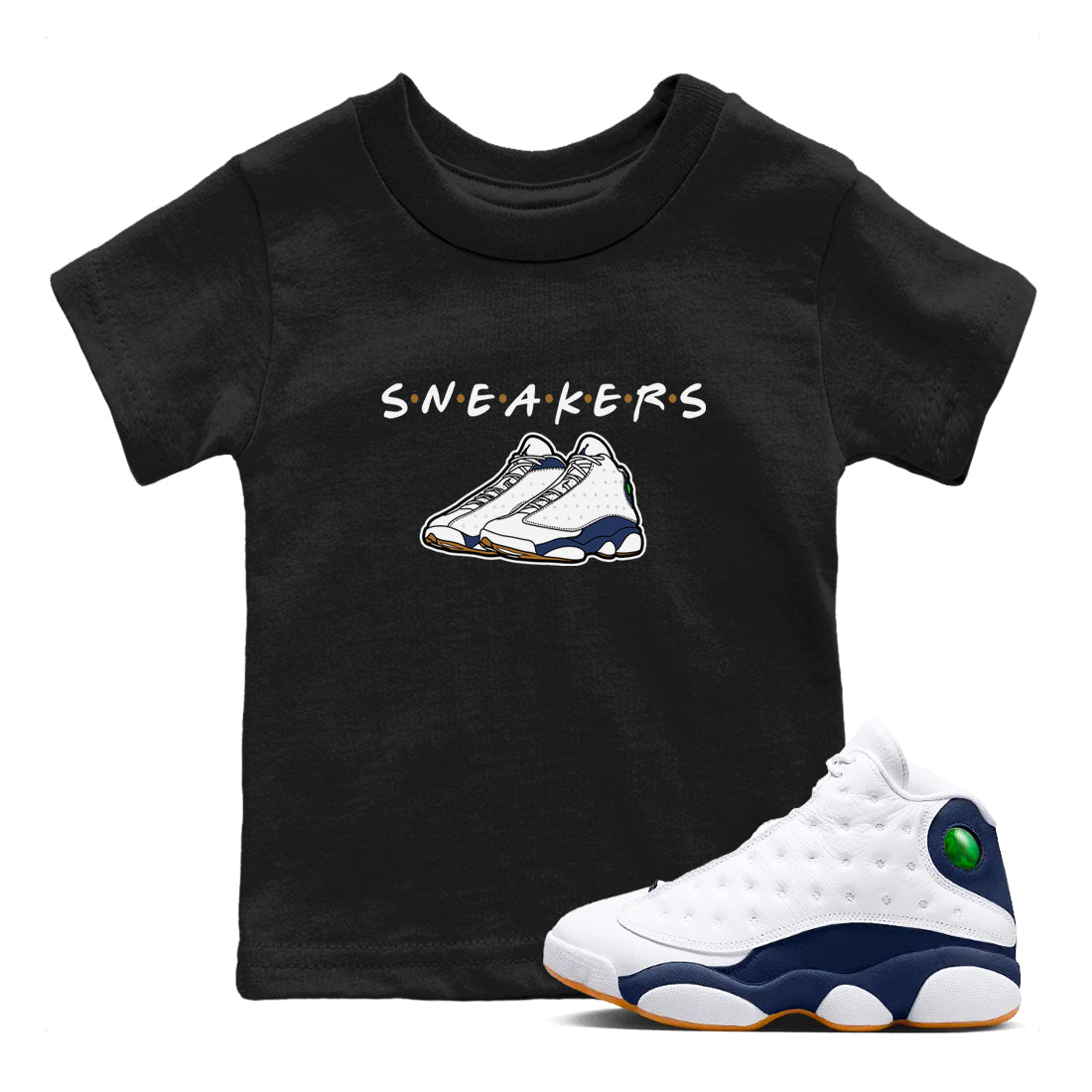 snkmatchs snkmatch Tees Kids - Air Jordan 13 Midnight Navy