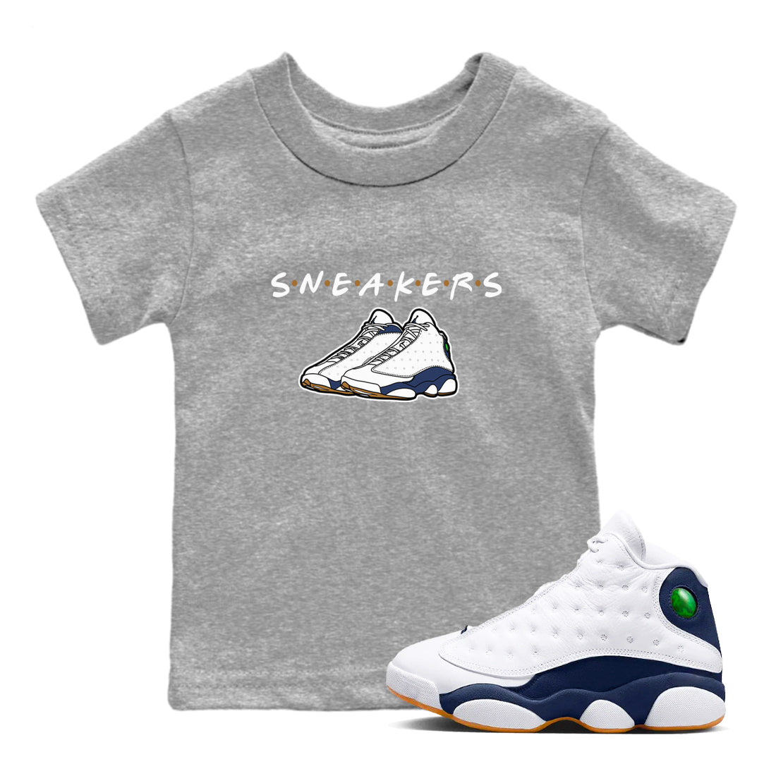 snkmatchs snkmatch Tees Kids - Air Jordan 13 Midnight Navy