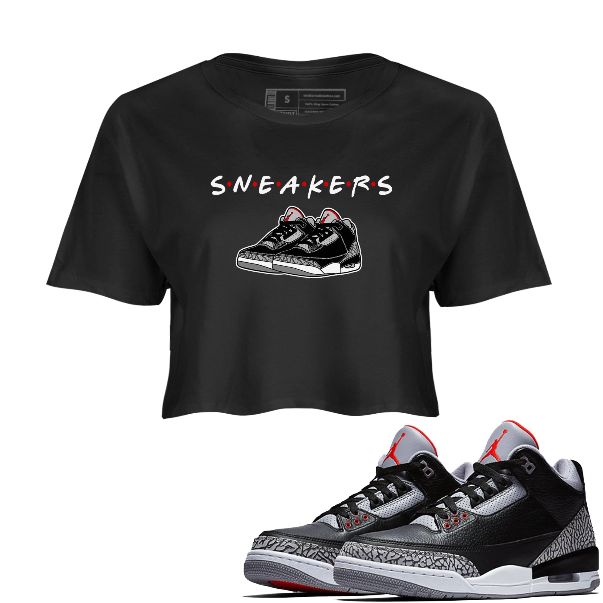 snkmatchs snkmatch Women's Top - Air Jordan 3 Black Cement