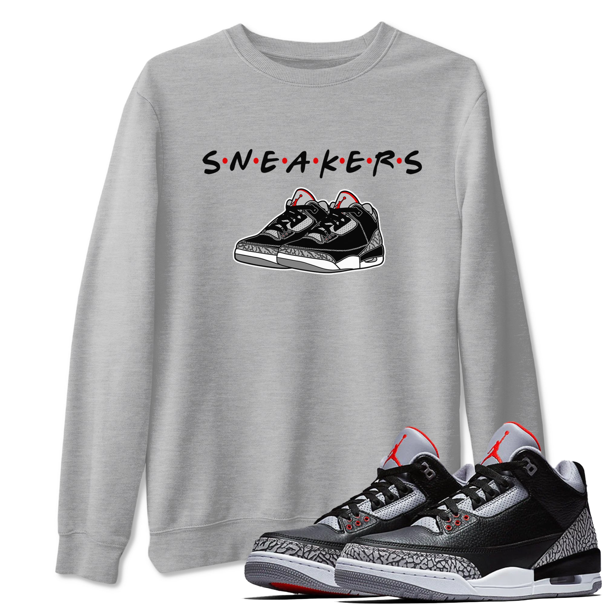 snkmatchs snkmatch Tees - Air Jordan 3 Black Cement