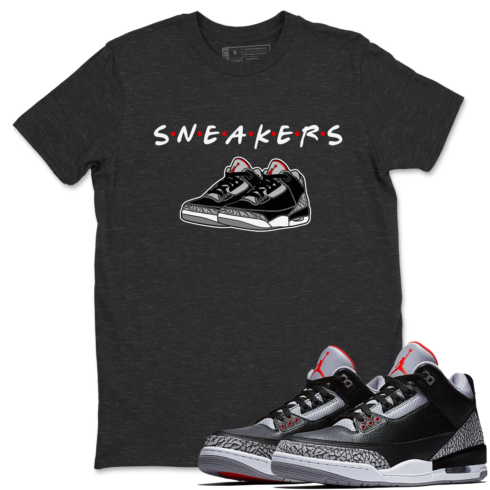 snkmatchs snkmatch Tees - Air Jordan 3 Black Cement