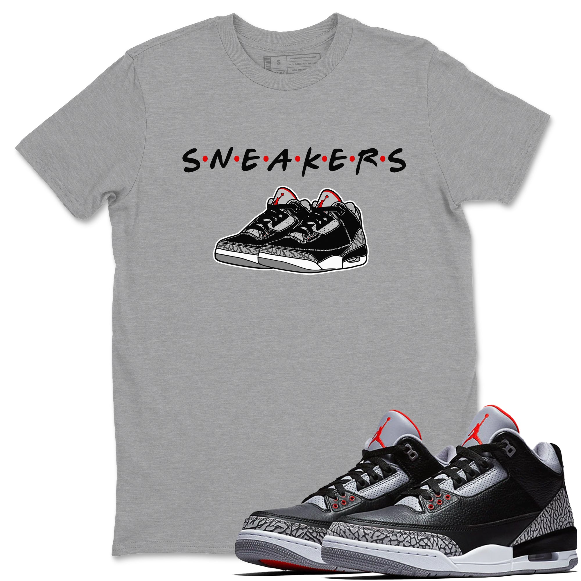 snkmatchs snkmatch Tees - Air Jordan 3 Black Cement