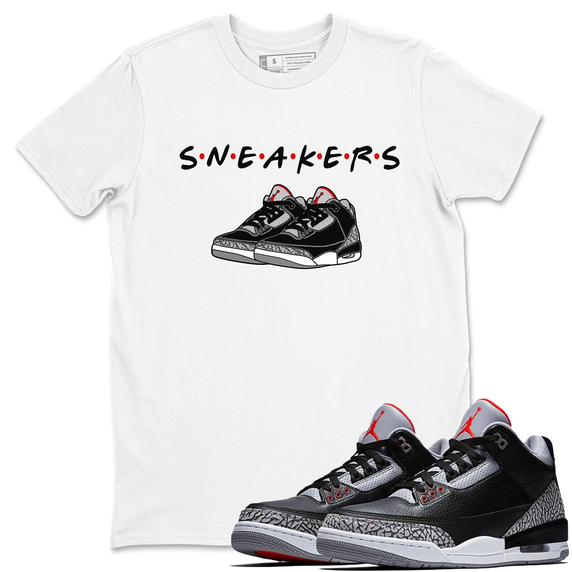 snkmatchs snkmatch Tees - Air Jordan 3 Black Cement