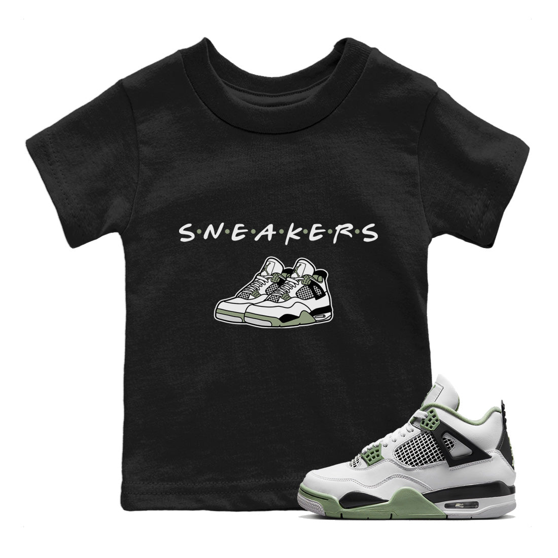 snkmatchs Kids Tops - Air Jordan 4 Seafoam