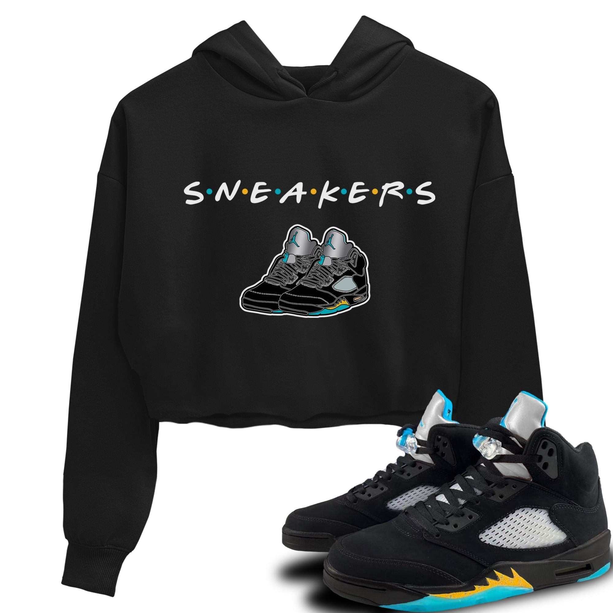 snkmatchs Women's Tops - Air Jordan 5 Aqua