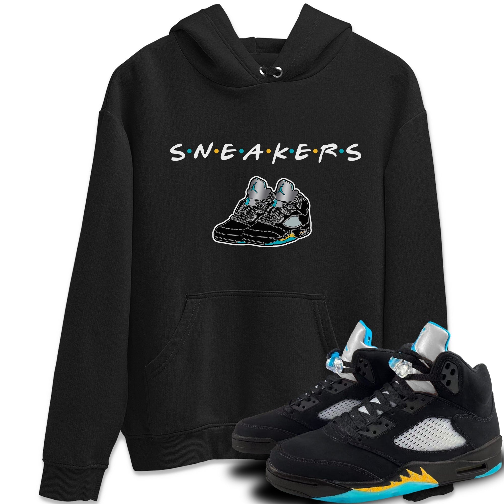 snkmatchs Unisex Tops - Air Jordan 5 Aqua