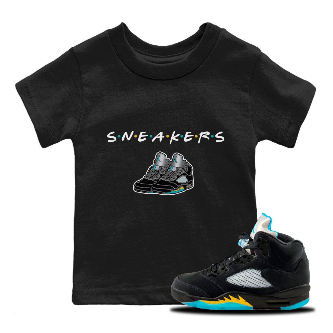 snkmatchs Kids Tops - Air Jordan 5 Aqua