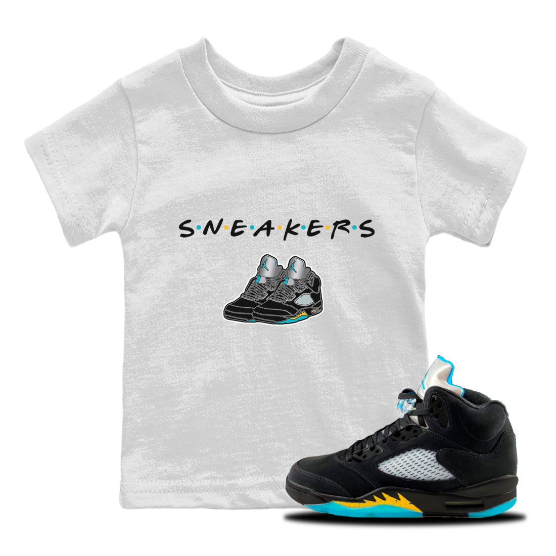 snkmatchs Kids Tops - Air Jordan 5 Aqua