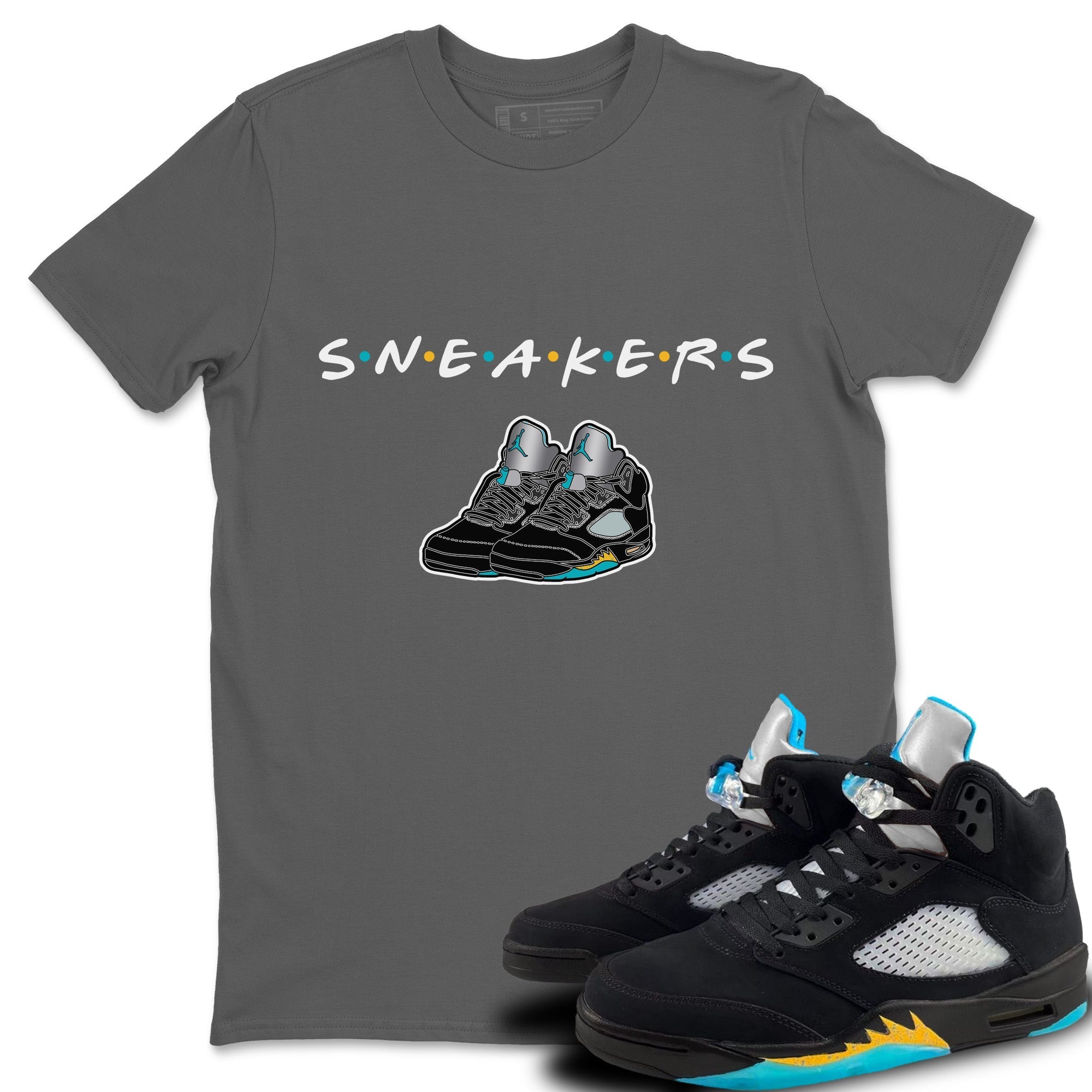 snkmatchs Unisex Tops - Air Jordan 5 Aqua