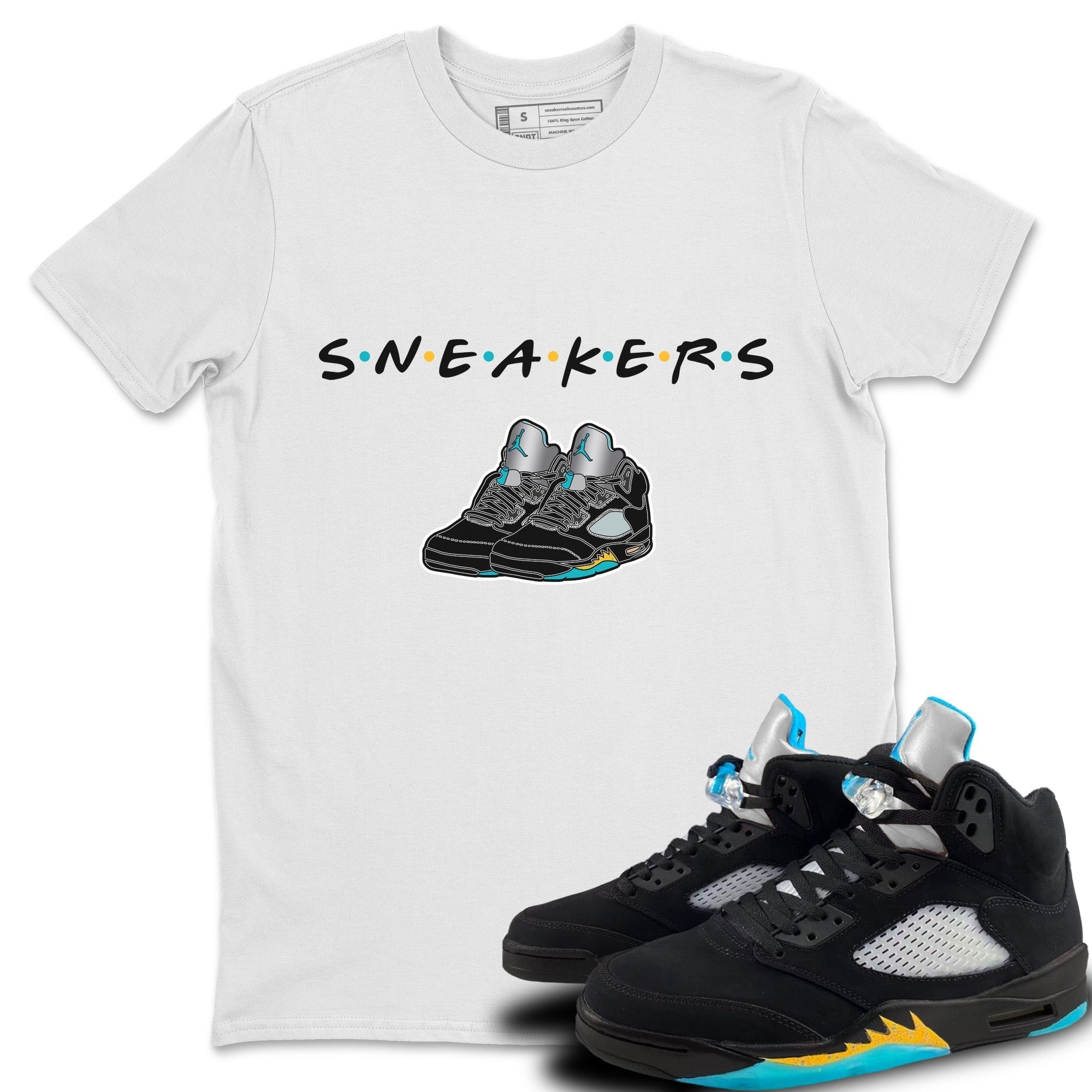 snkmatchs Unisex Tops - Air Jordan 5 Aqua
