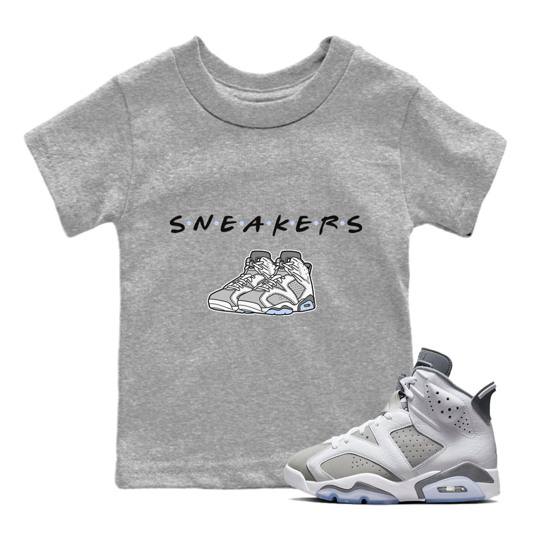 snkmatchs Kids Tops - Air Jordan 6 Cool Grey