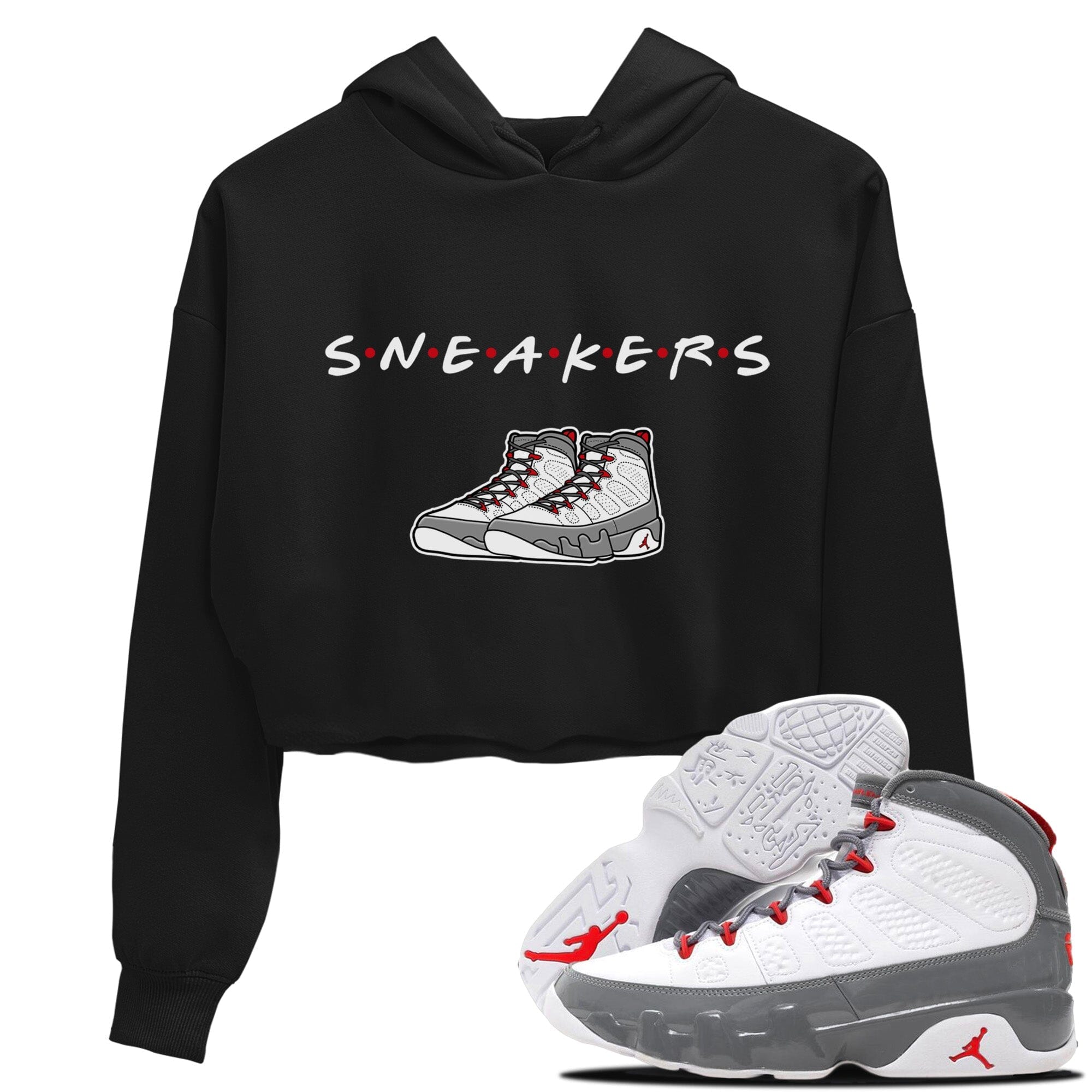 snkmatchs Women's Tops - Air Jordan 9 Fire Red